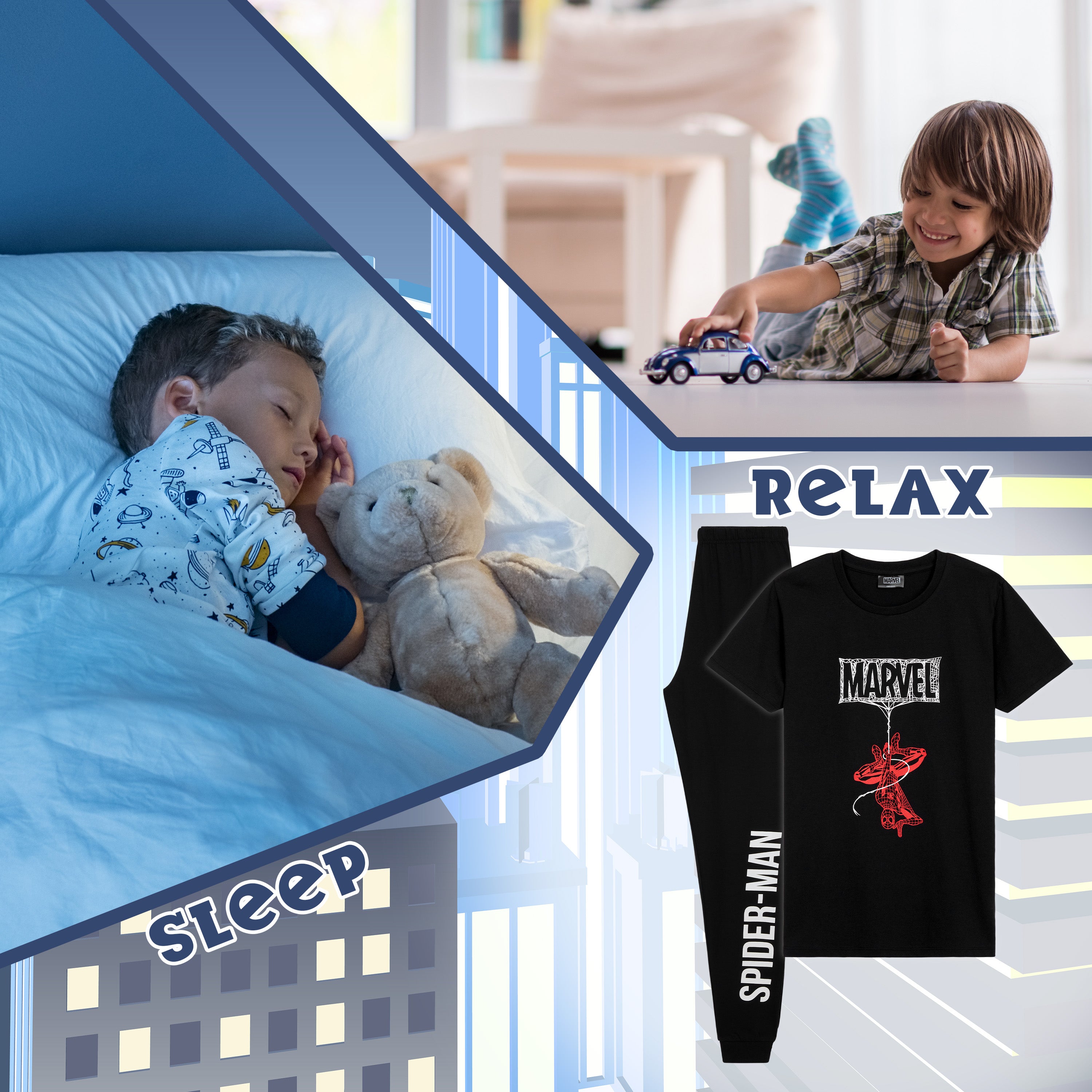 marvel-spiderman-pyjama-gar-on-7-8-ans-coton image 5