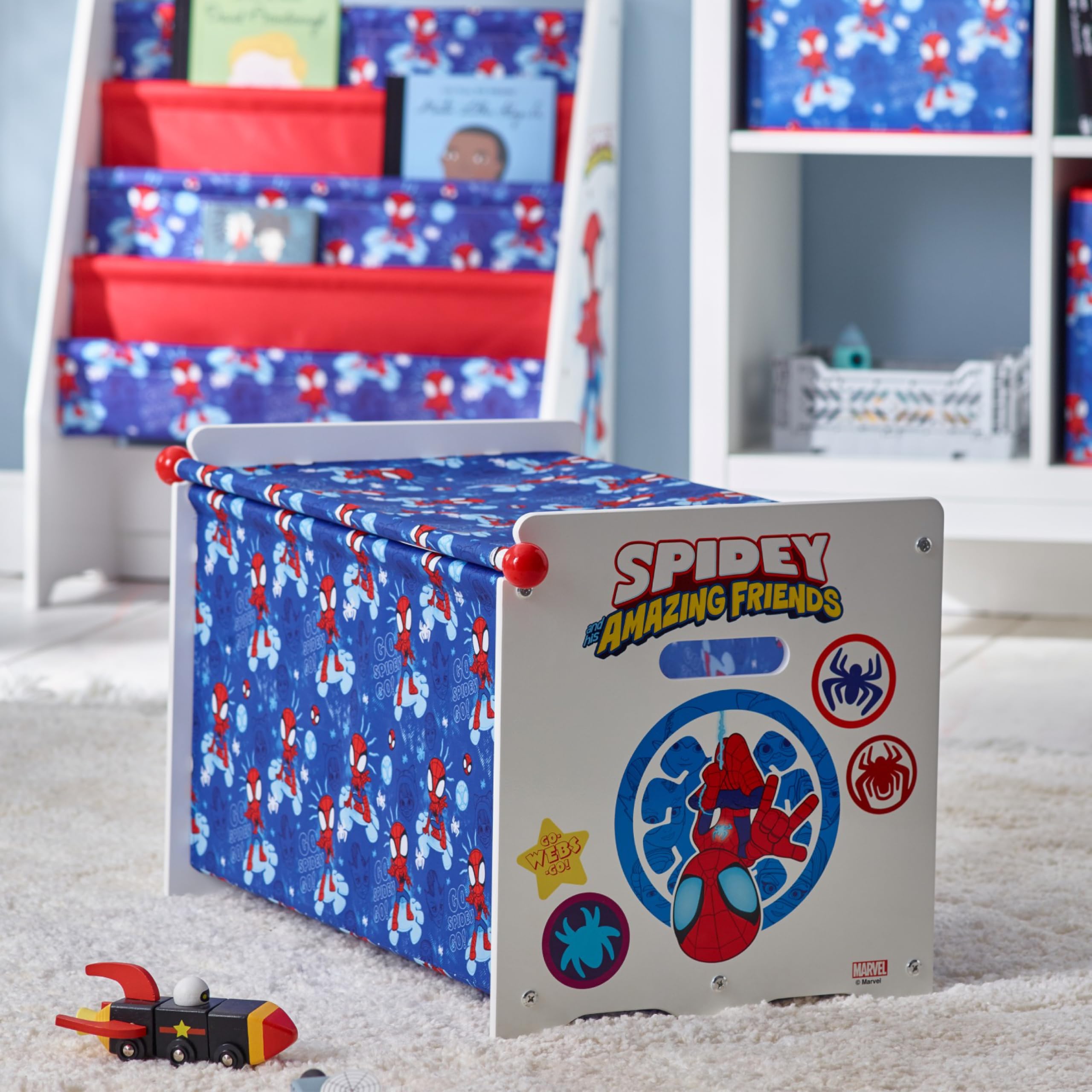 marvel-spidey-coffre-jouets-bois-tissu-large-67-cm image 2