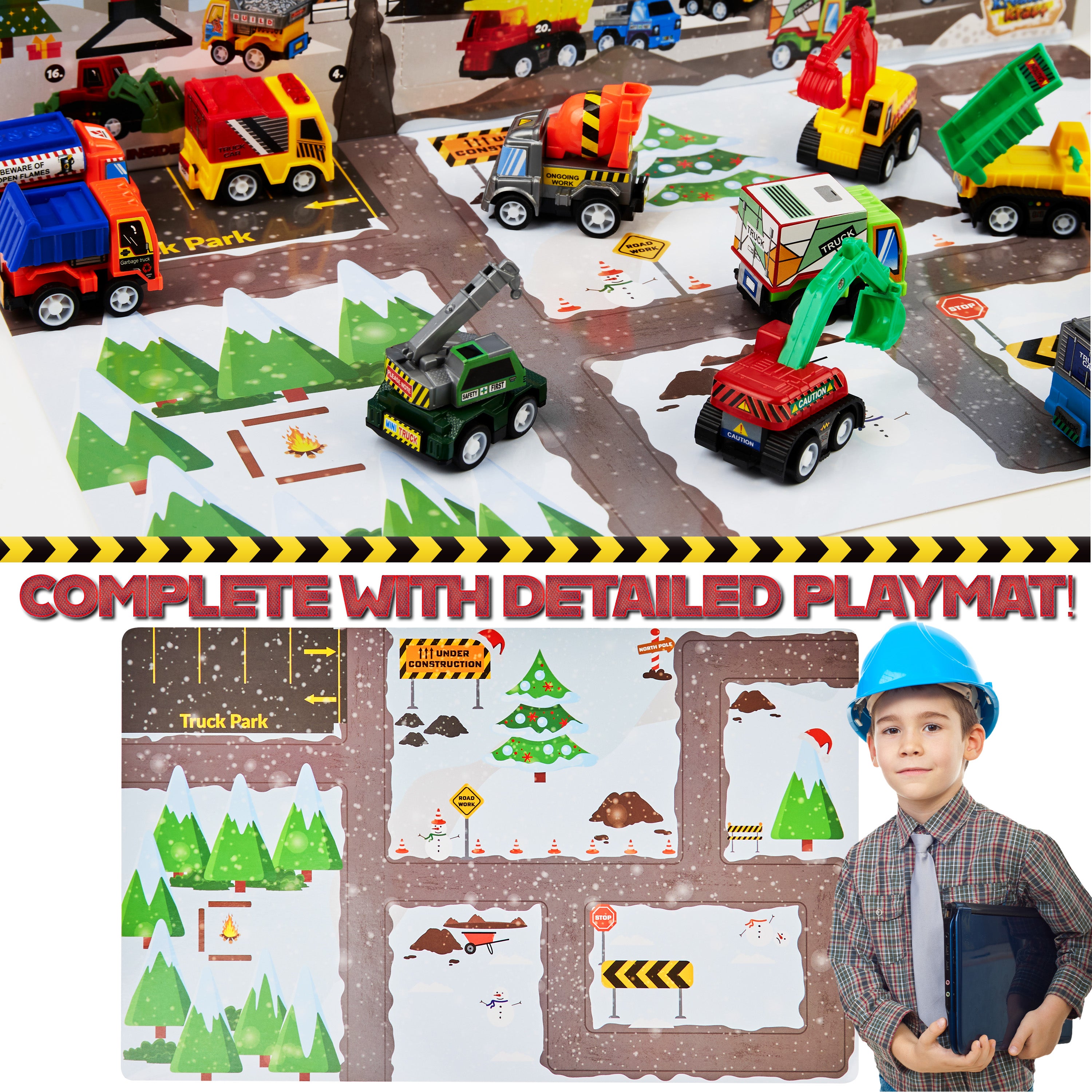 kreativekraft-calendrier-de-l-avent-camions-chantier-24-miniatures image 6