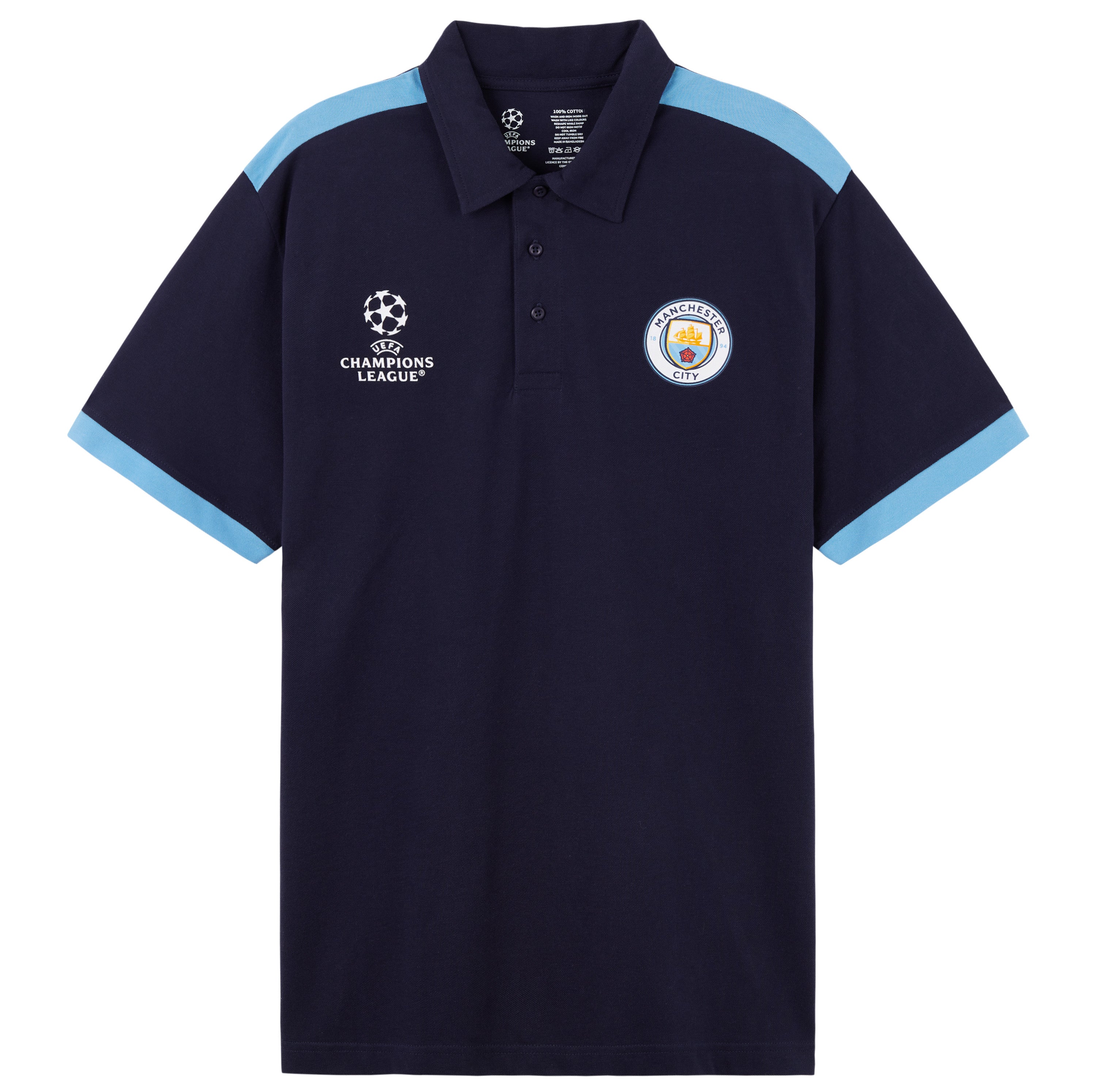 manchester-city-polo-homme-manches-courtes-bleu-taille-m image 1