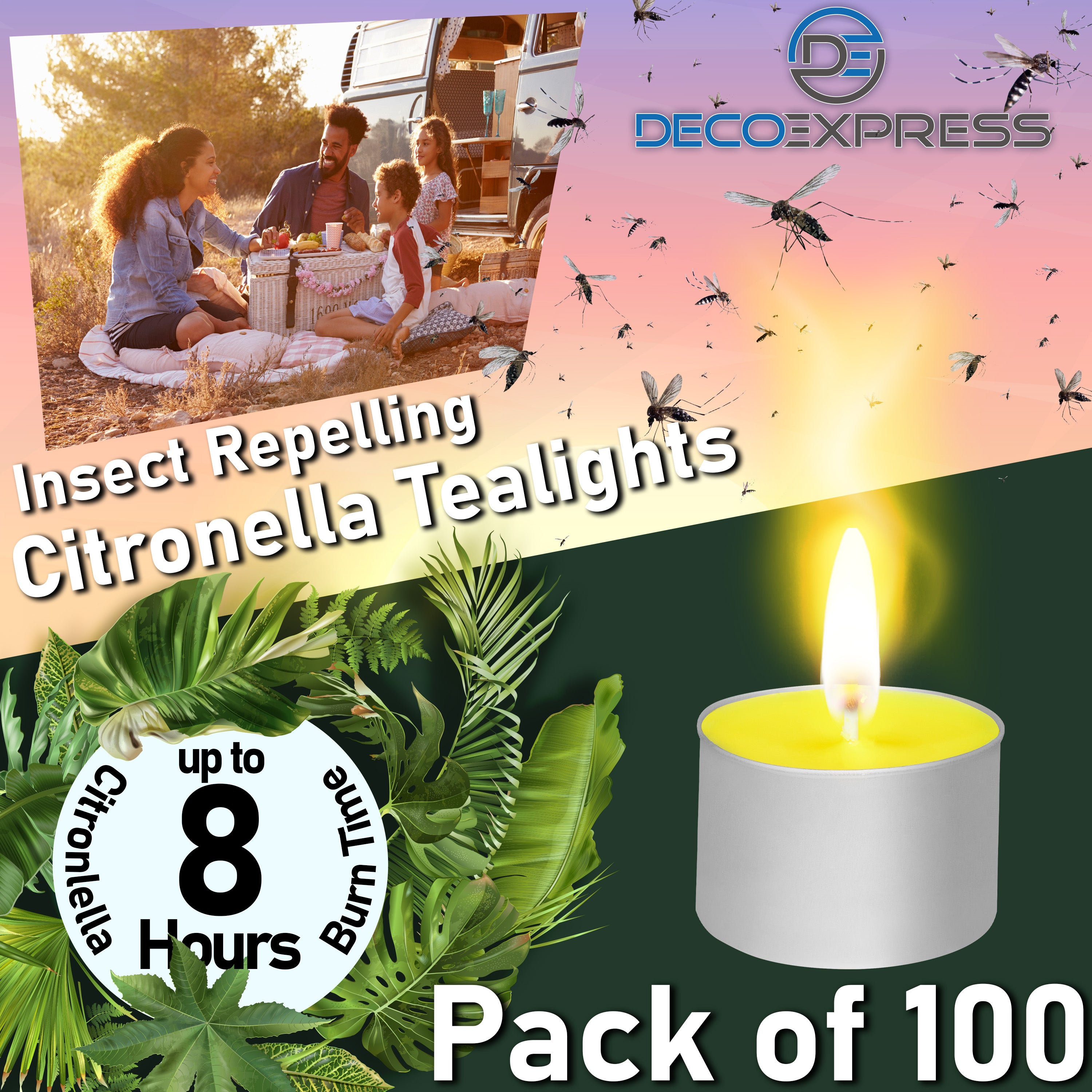 deco-express-bougie-citronnelle-jaune-100x-8h image 4