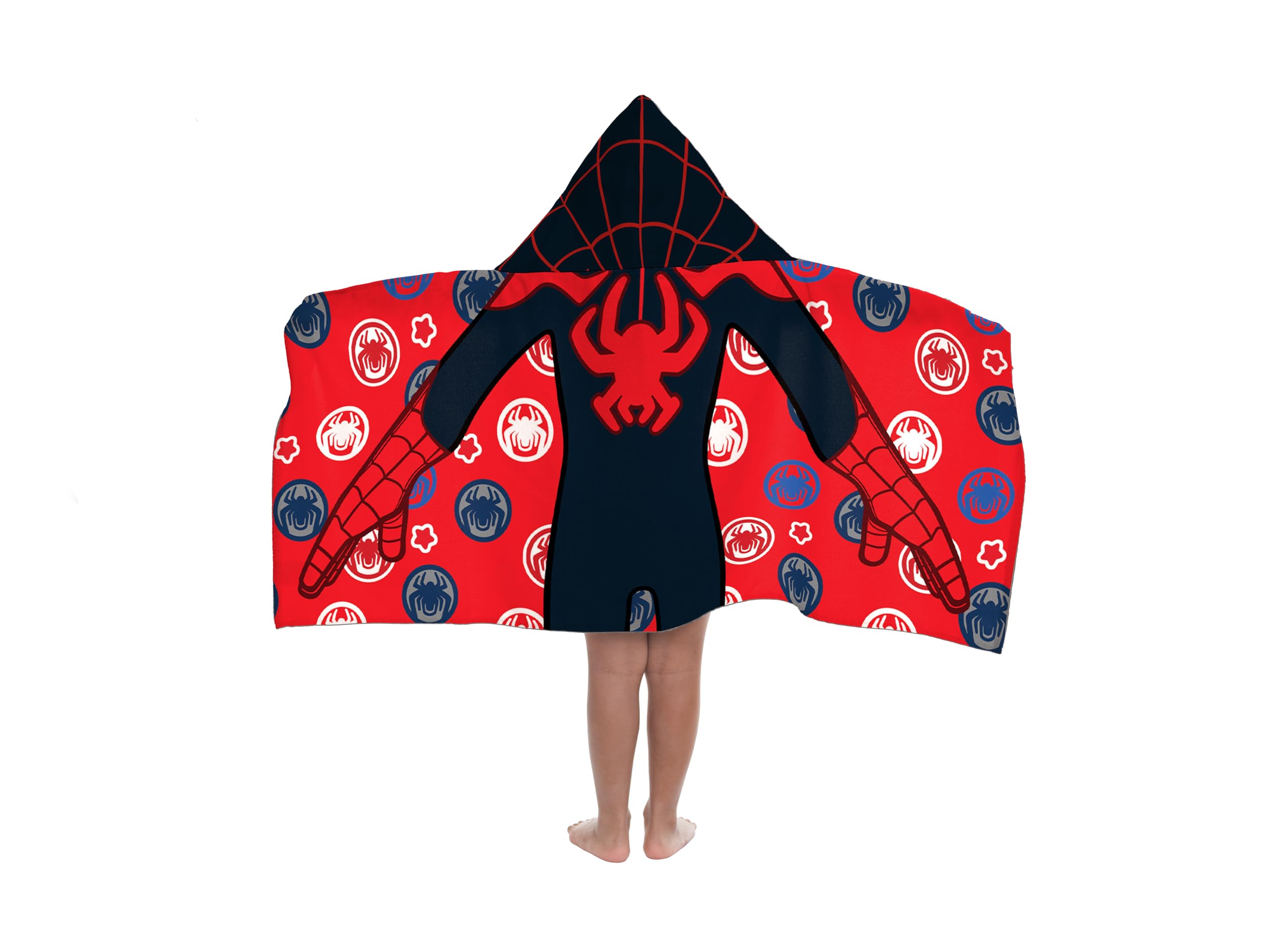 jay-franco-spidey-ghost-spider-cape-de-bain-enfant-bleue-56x56-cm image 7