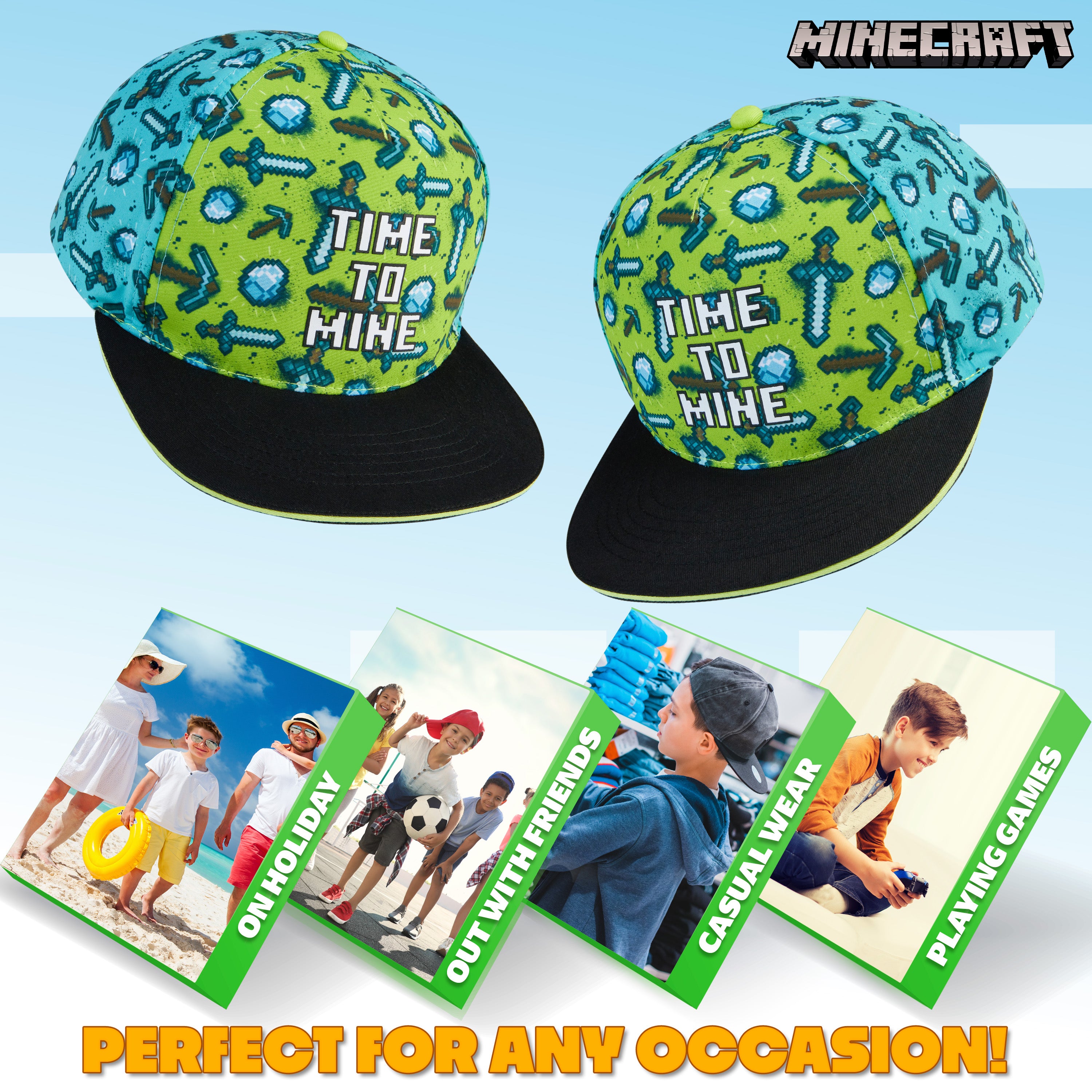 minecraft-casquette-gar-on-trucker-r-glable-creeper image 4