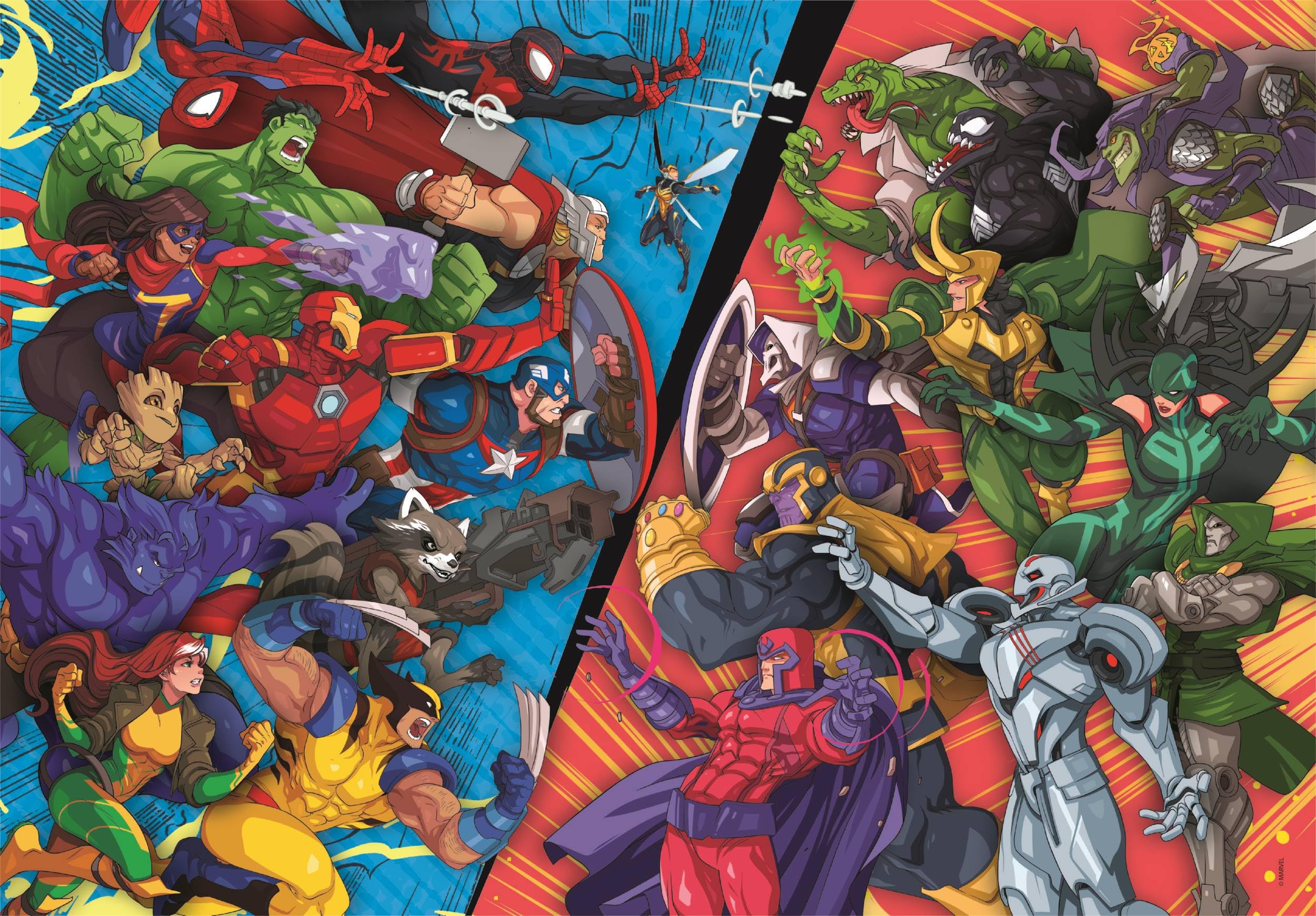 clementoni-marvel-heroes-vs-villains-puzzle-enfant-104-pi-ces image 1