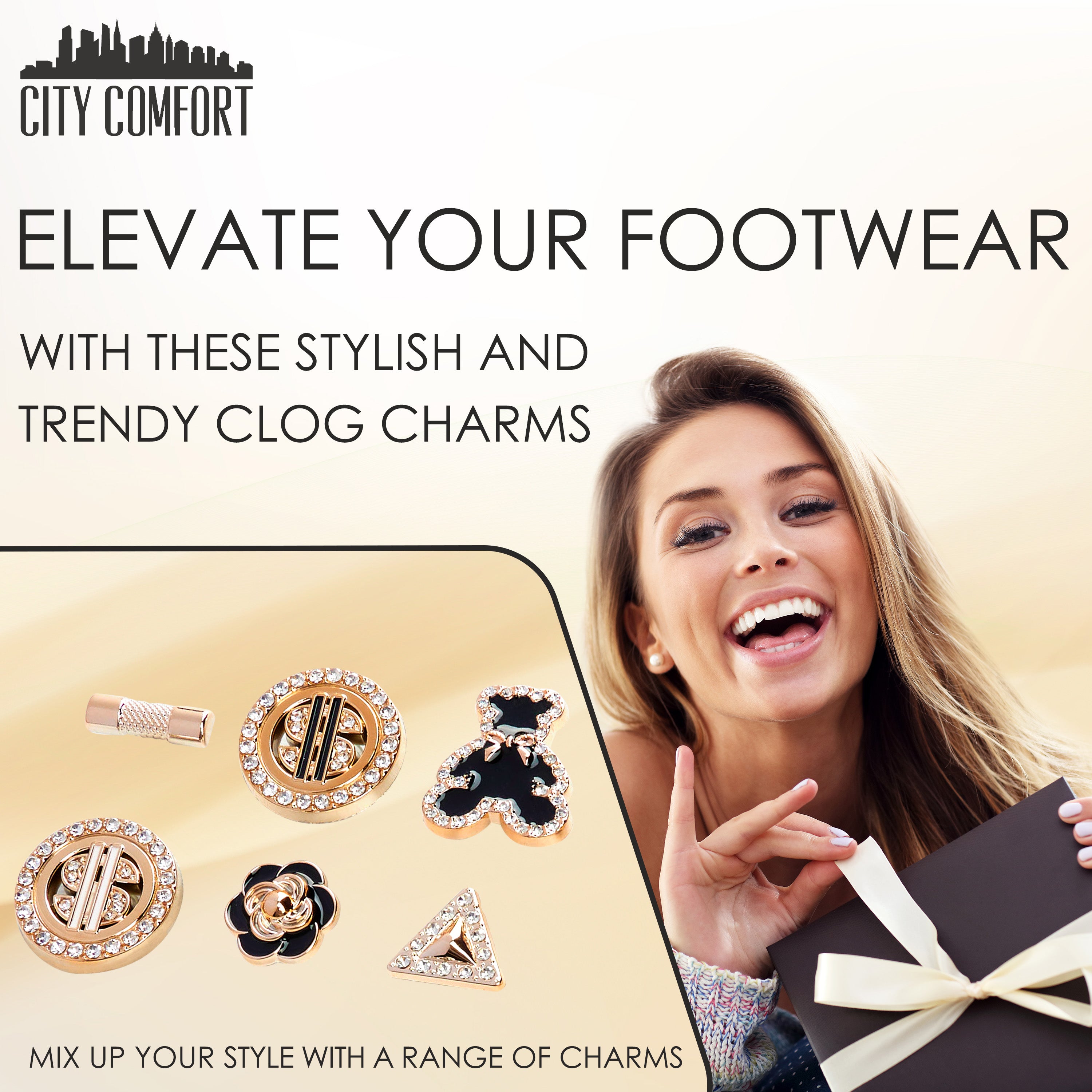 citycomfort-charms-sabots-dor-breloques-chaussures image 3