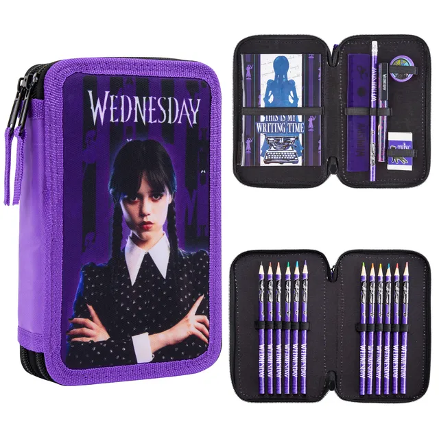wednesday-trousse-cole-fille-garnie-papeterie image 1
