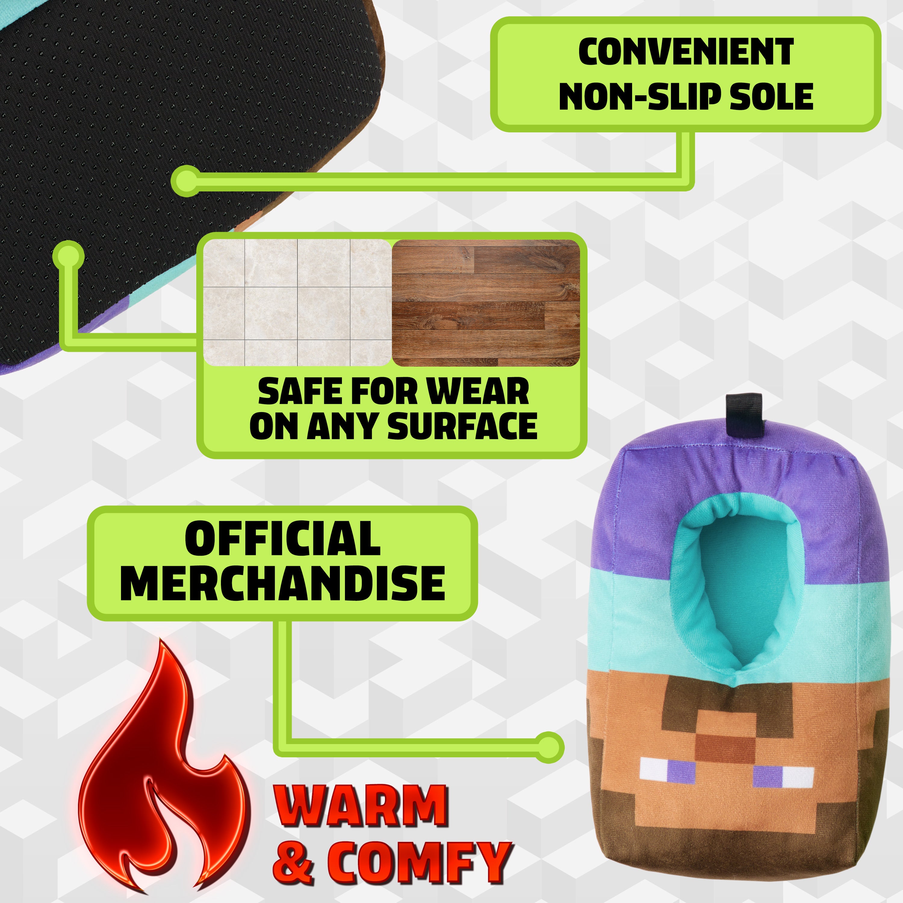 minecraft-creeper-pantoufles-gar-on-chaussons-chauds image 4