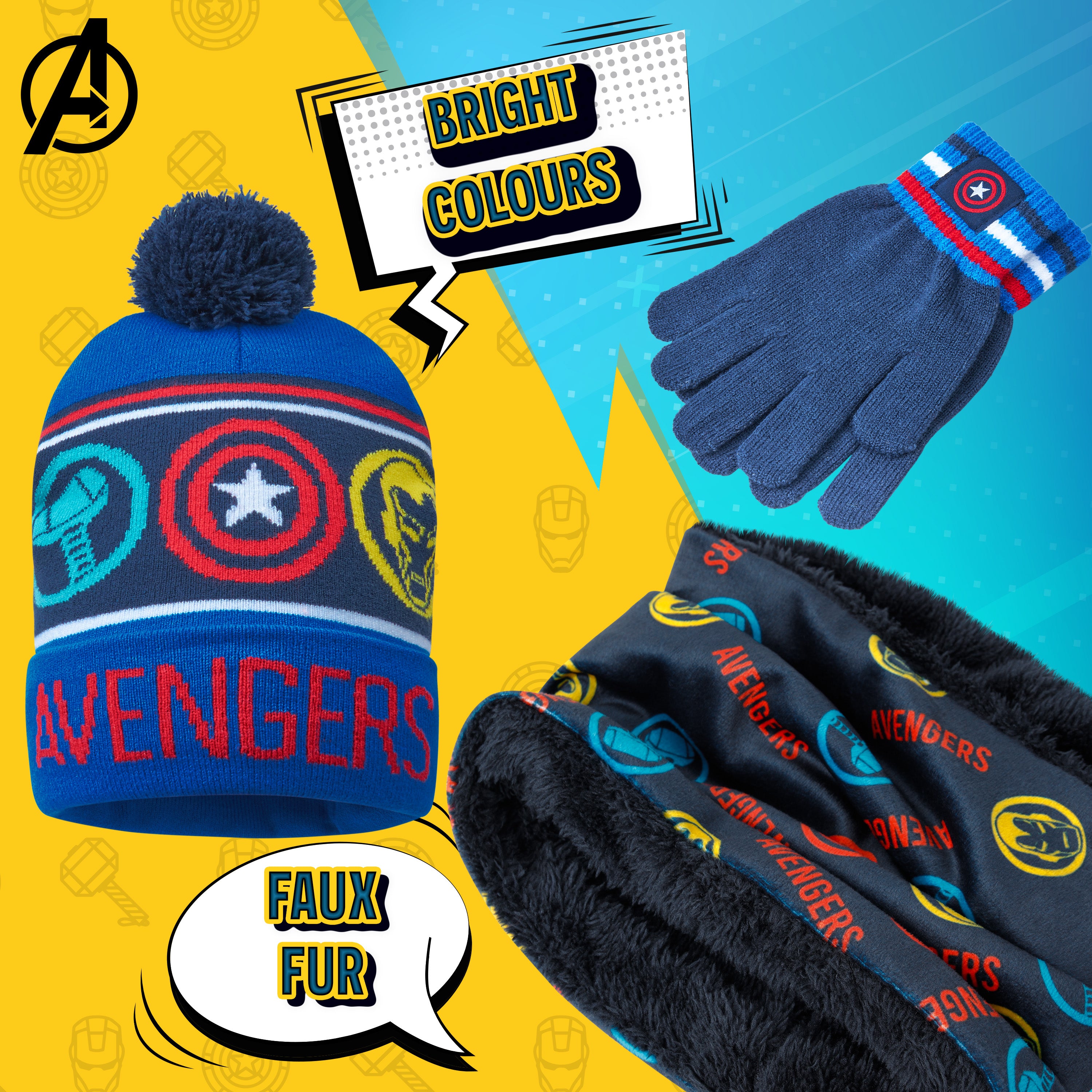 marvel-avengers-ensemble-hiver-gar-on-bonnet-charpe-gants image 2