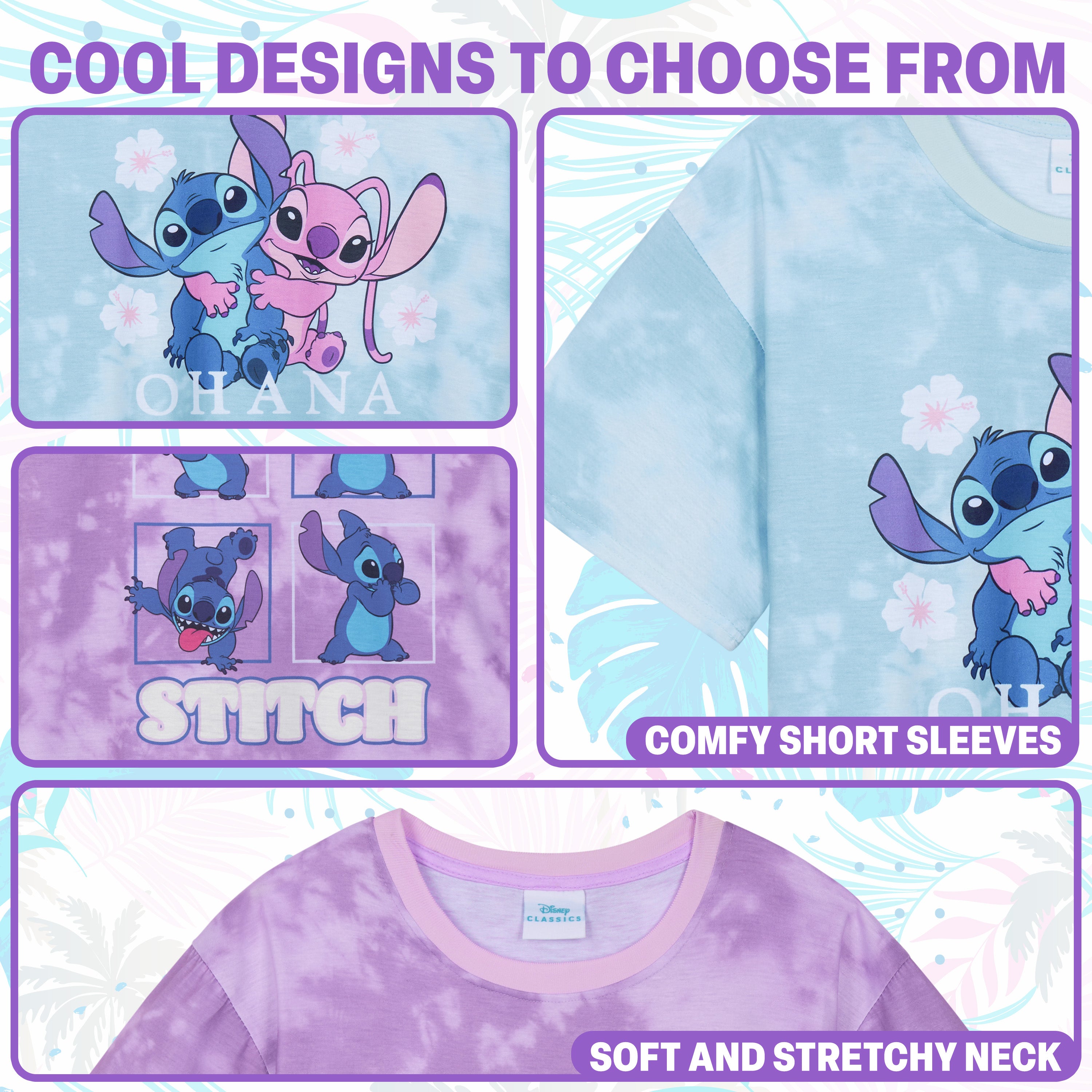 disney-stitch-t-shirt-fille-lot-2-coton-col-rond-11-12-ans image 4