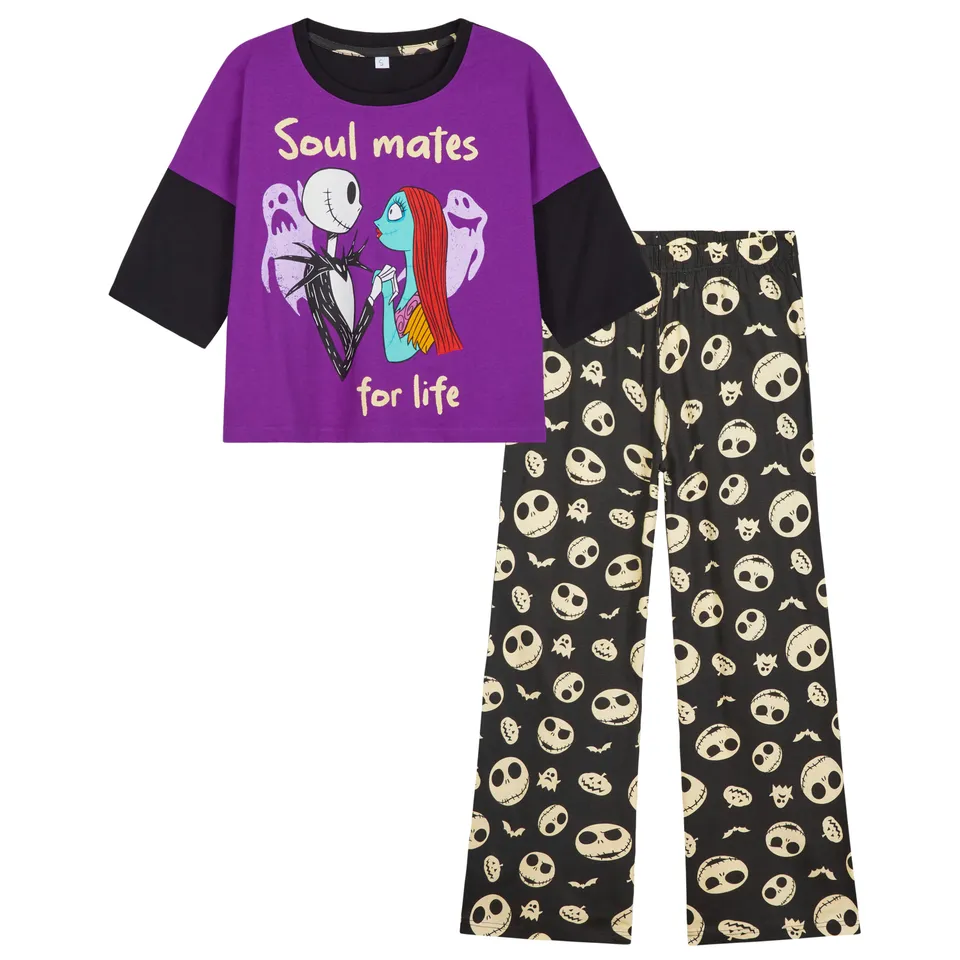 disney-pyjama-long-femme-coton-taille-m-2-pi-ces image 1