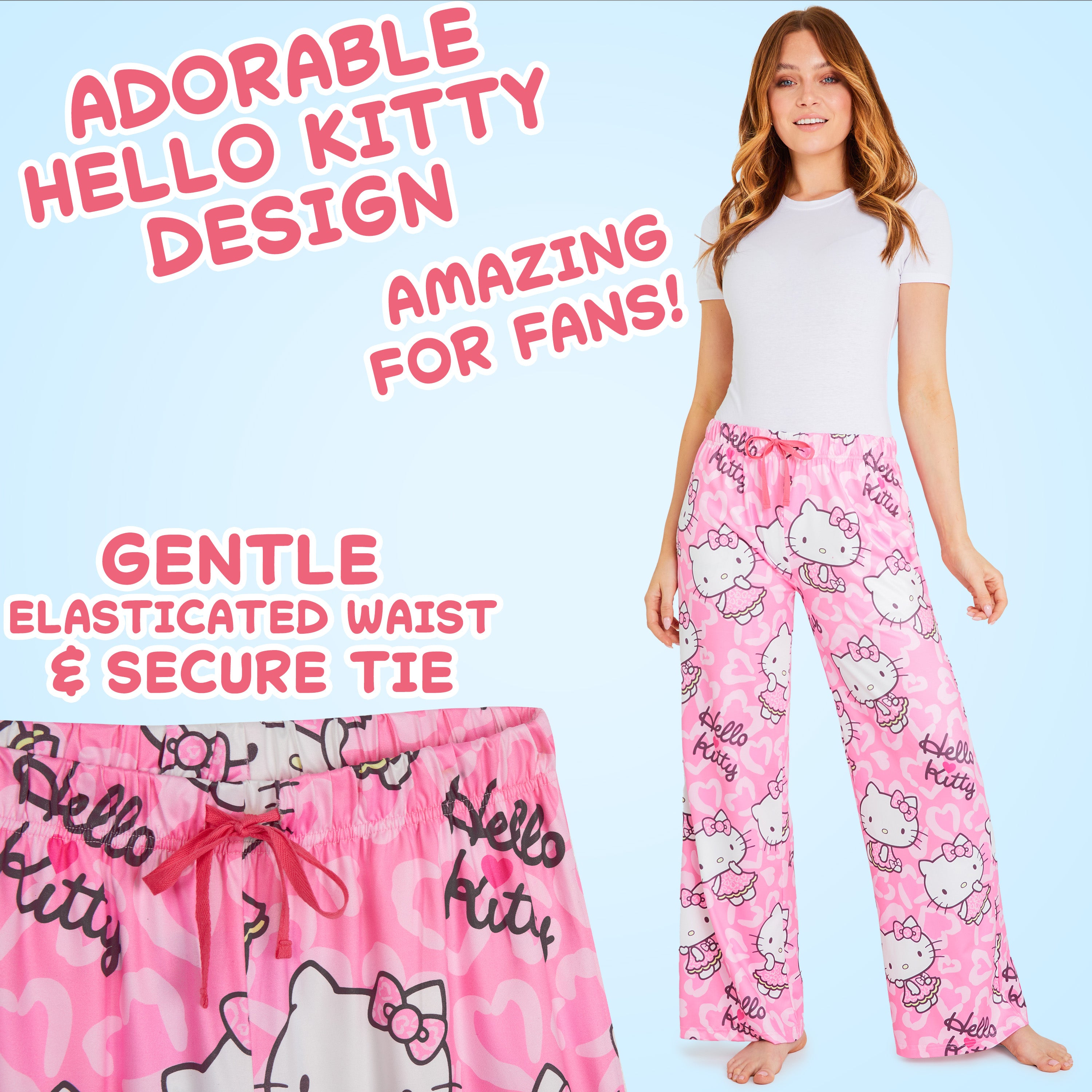 hello-kitty-bas-de-pyjama-femme-pantalon-taille-m-kawaii image 4
