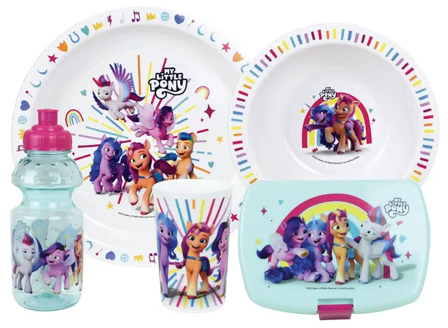 my-little-pony-set-repas-enfant-5-pi-ces-pipp-izzy-gourde image 1