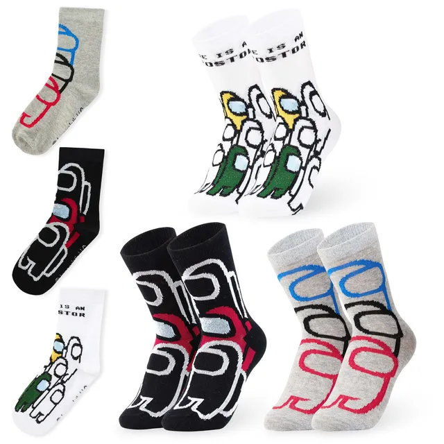 among-us-chaussettes-gar-on-lot-de-3-cheville-coton-3-6-uk image 1