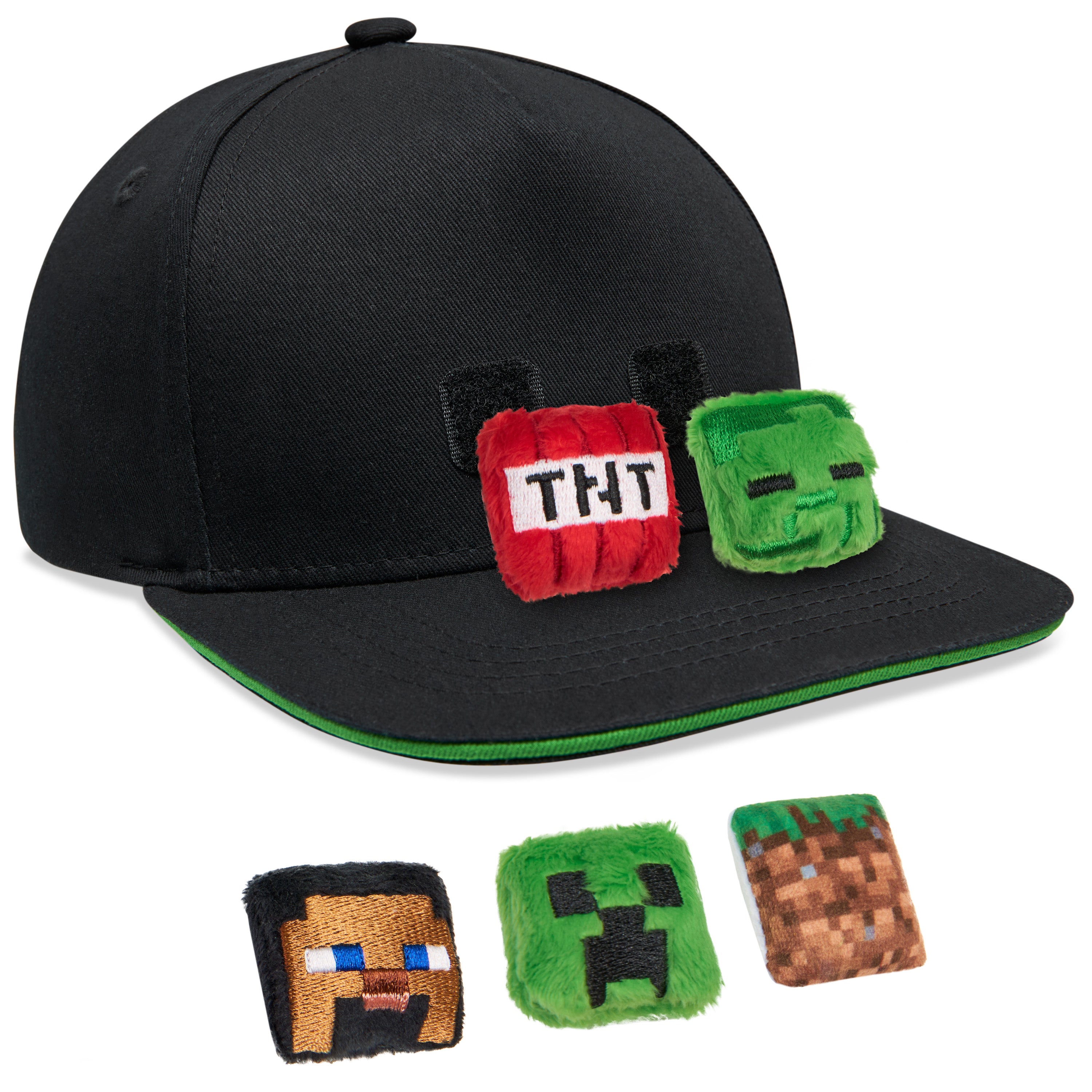 minecraft-casquette-baseball-gar-on-peluche-amovible-coton image 1