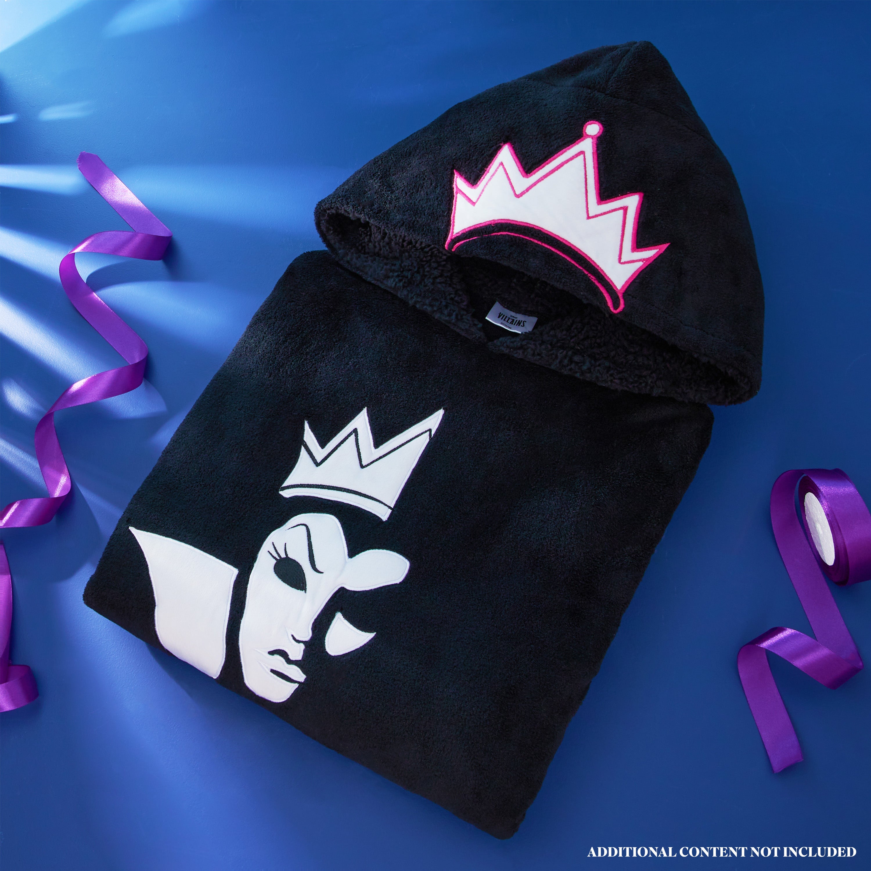 disney-sweat-plaid-femme-oversize-evil-queen-noir-polaire image 3