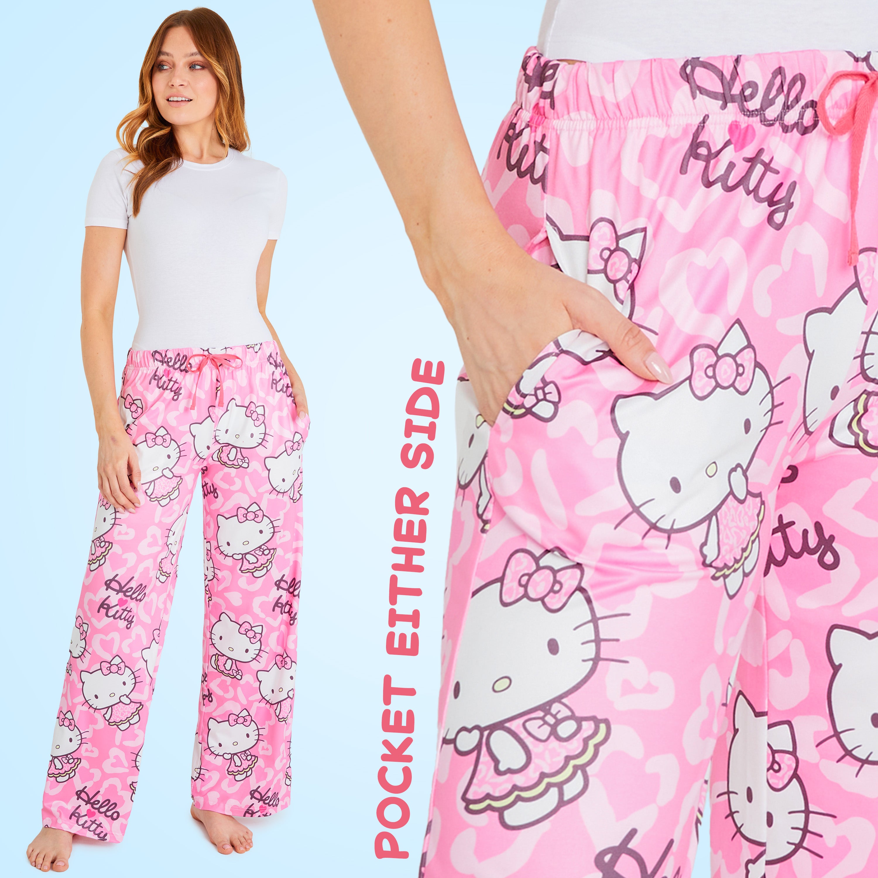 hello-kitty-bas-de-pyjama-femme-pantalon-taille-m-kawaii image 3