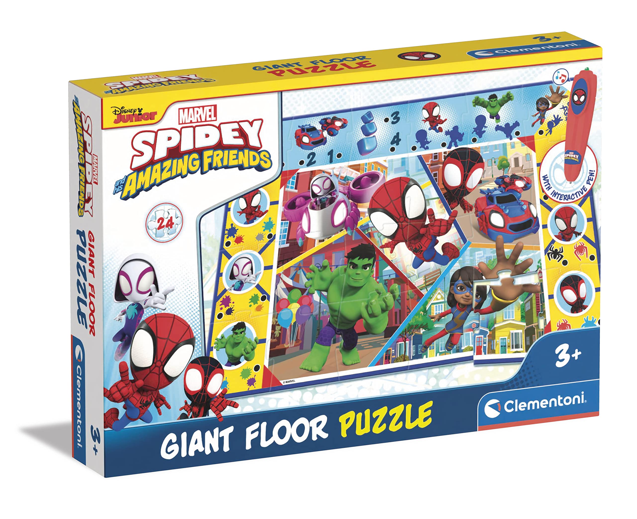 clementoni-marvel-spidey-16735-puzzle-de-sol-24-pi-ces-avec-stylo image 1