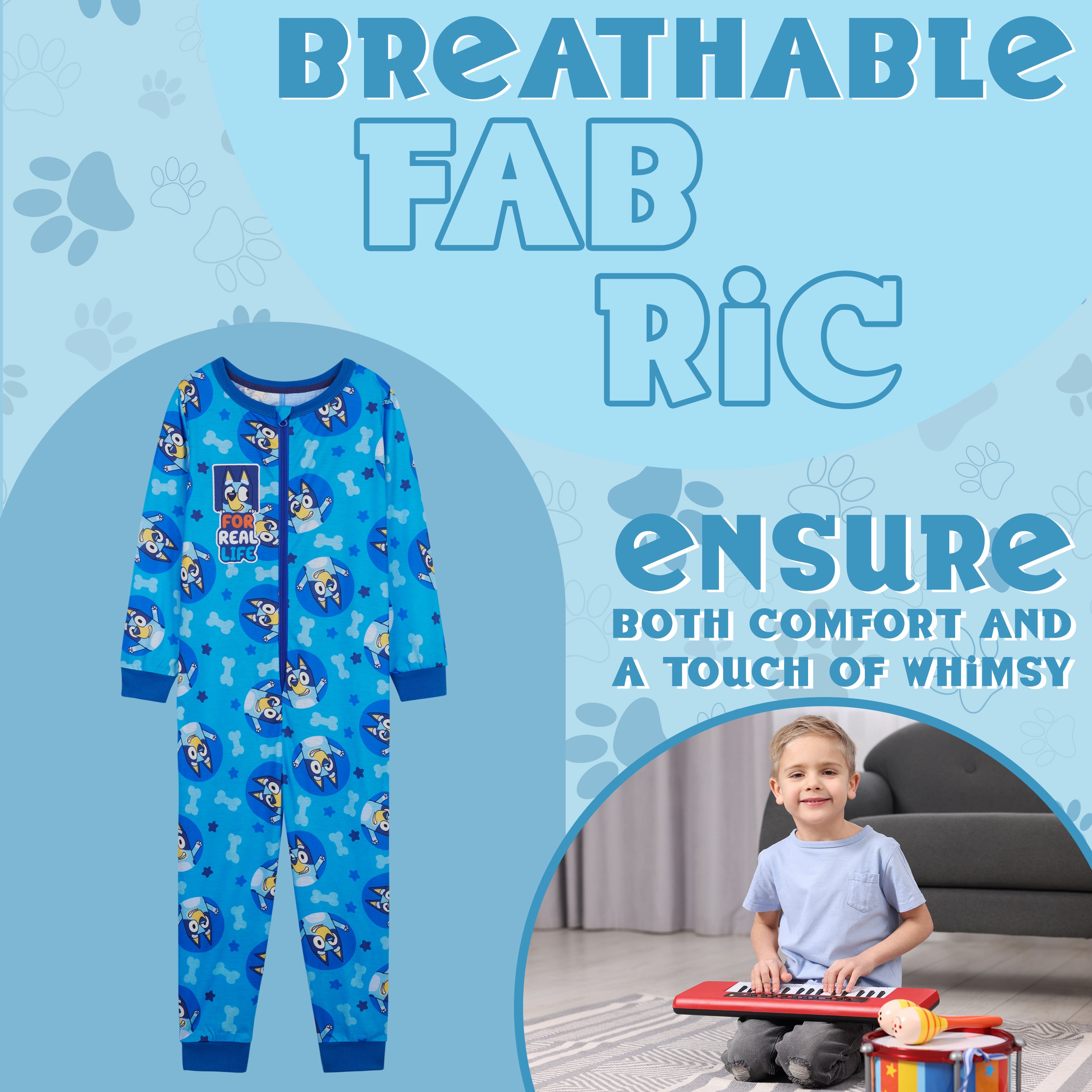 get-trend-boys-bluey-combinaison-gar-on-jersey-manches-resserr-es image 3