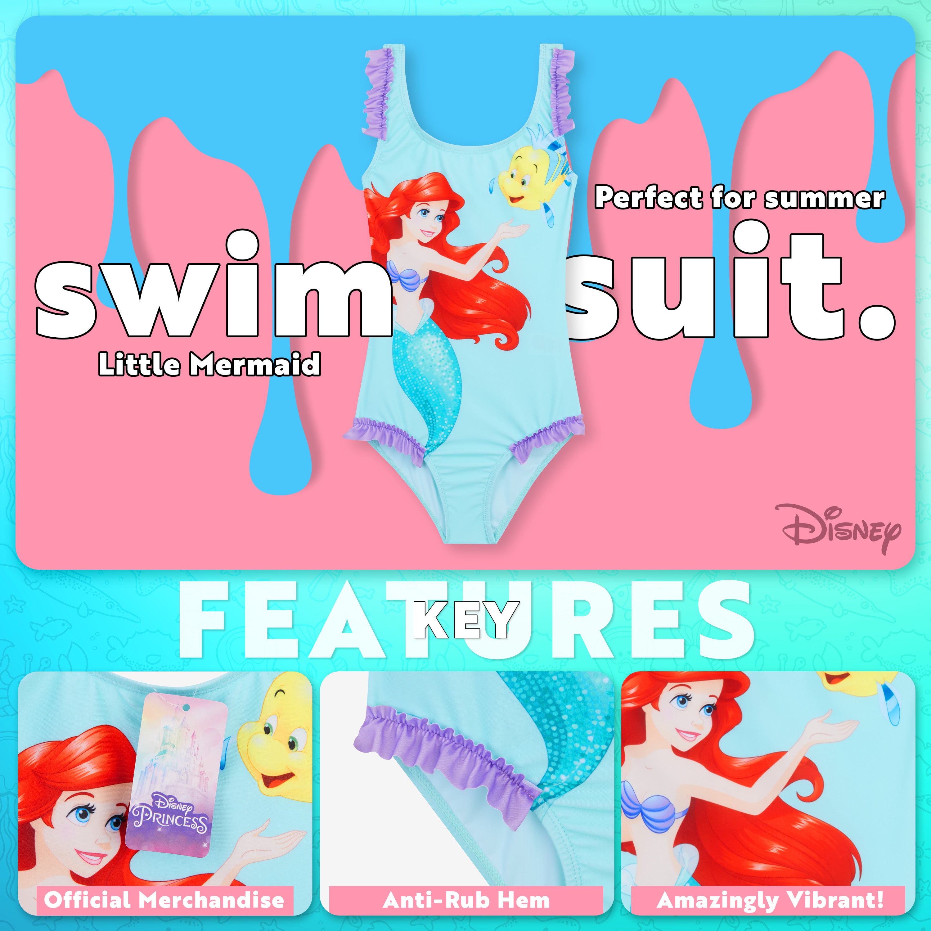 disney-stitch-maillot-fille-une-pi-ce-piscine-bleu image 3