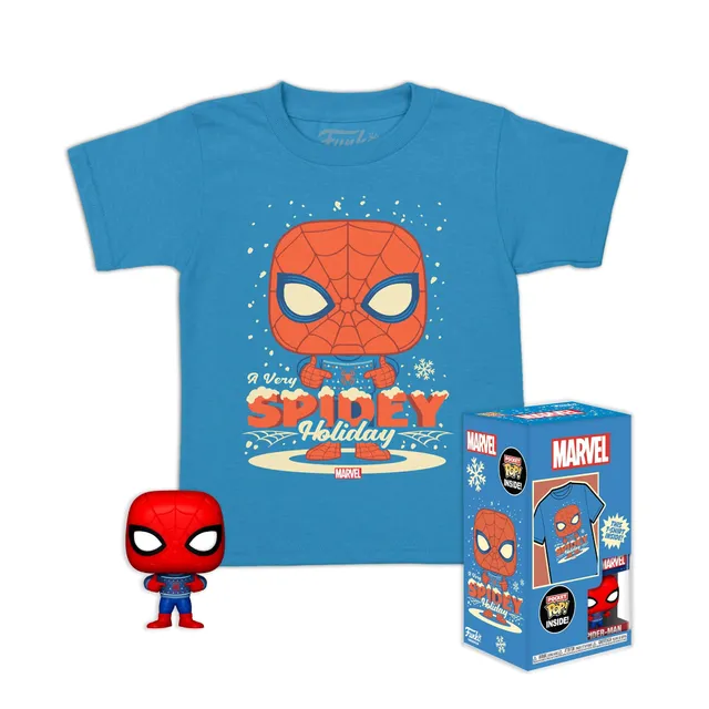 funko-pocket-pop-holiday-spiderman-t-shirt-m-figurine-vinyle image 1
