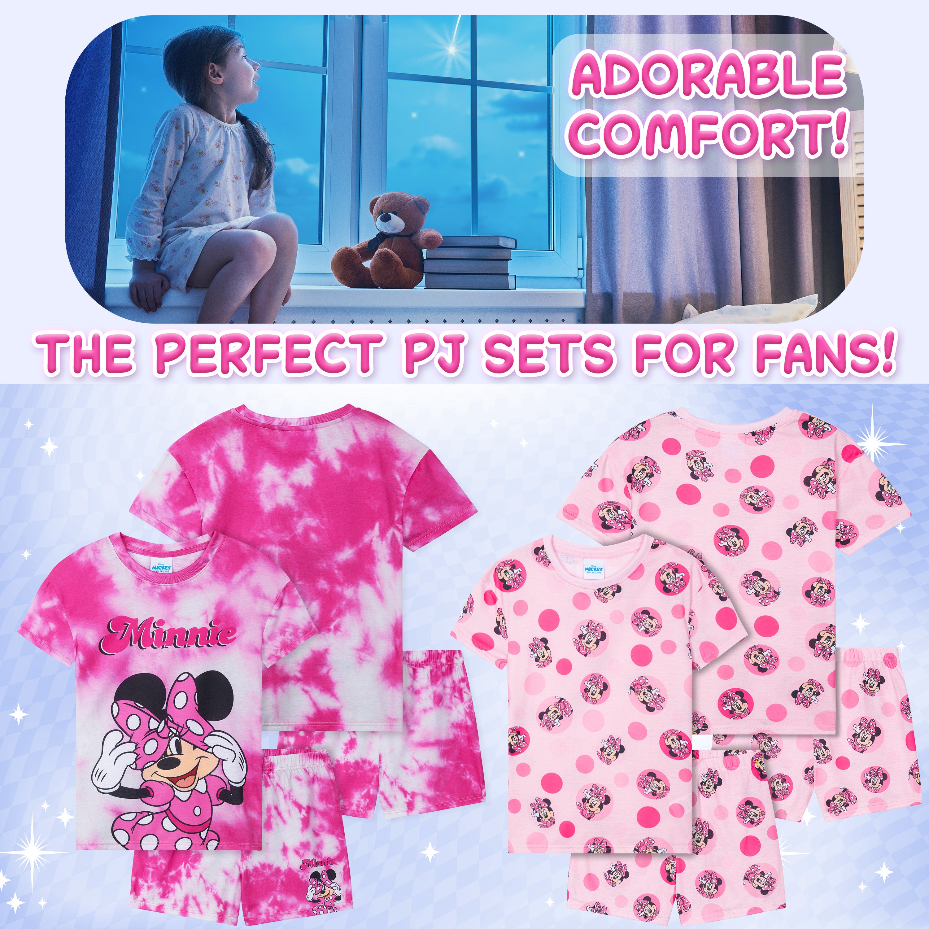 get-trend-pyjama-fille-manches-courtes-lot-2-minnie-2-3-ans image 3