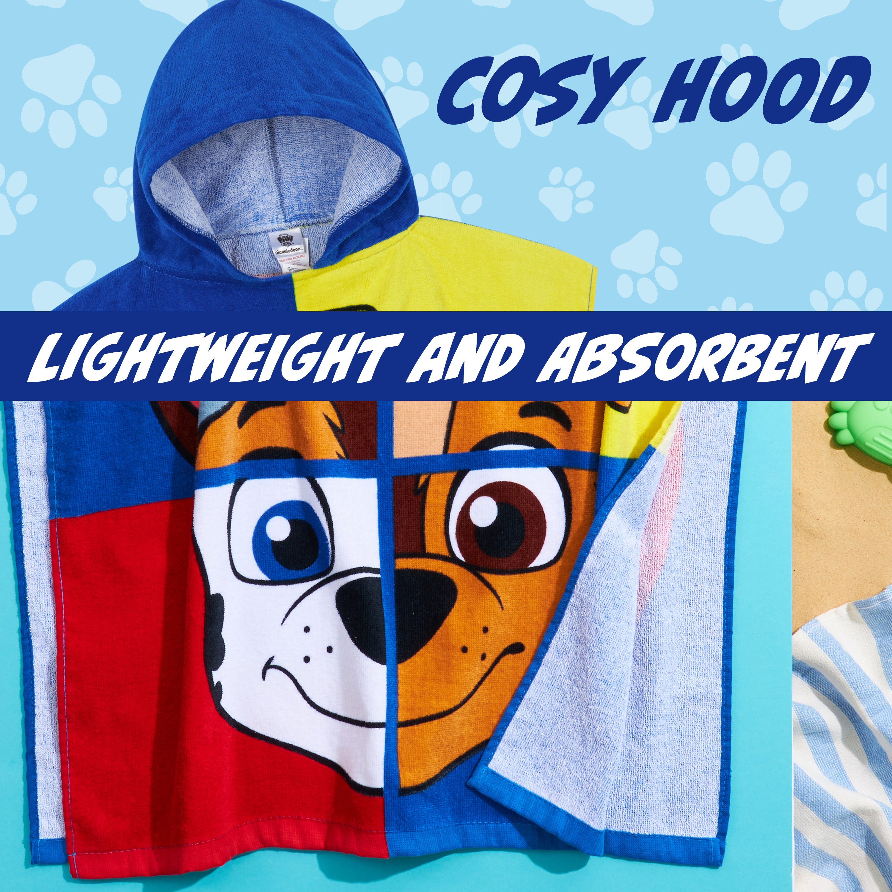 pat-patrouille-serviette-capuche-enfant-poncho-bleu-2-6-ans image 4