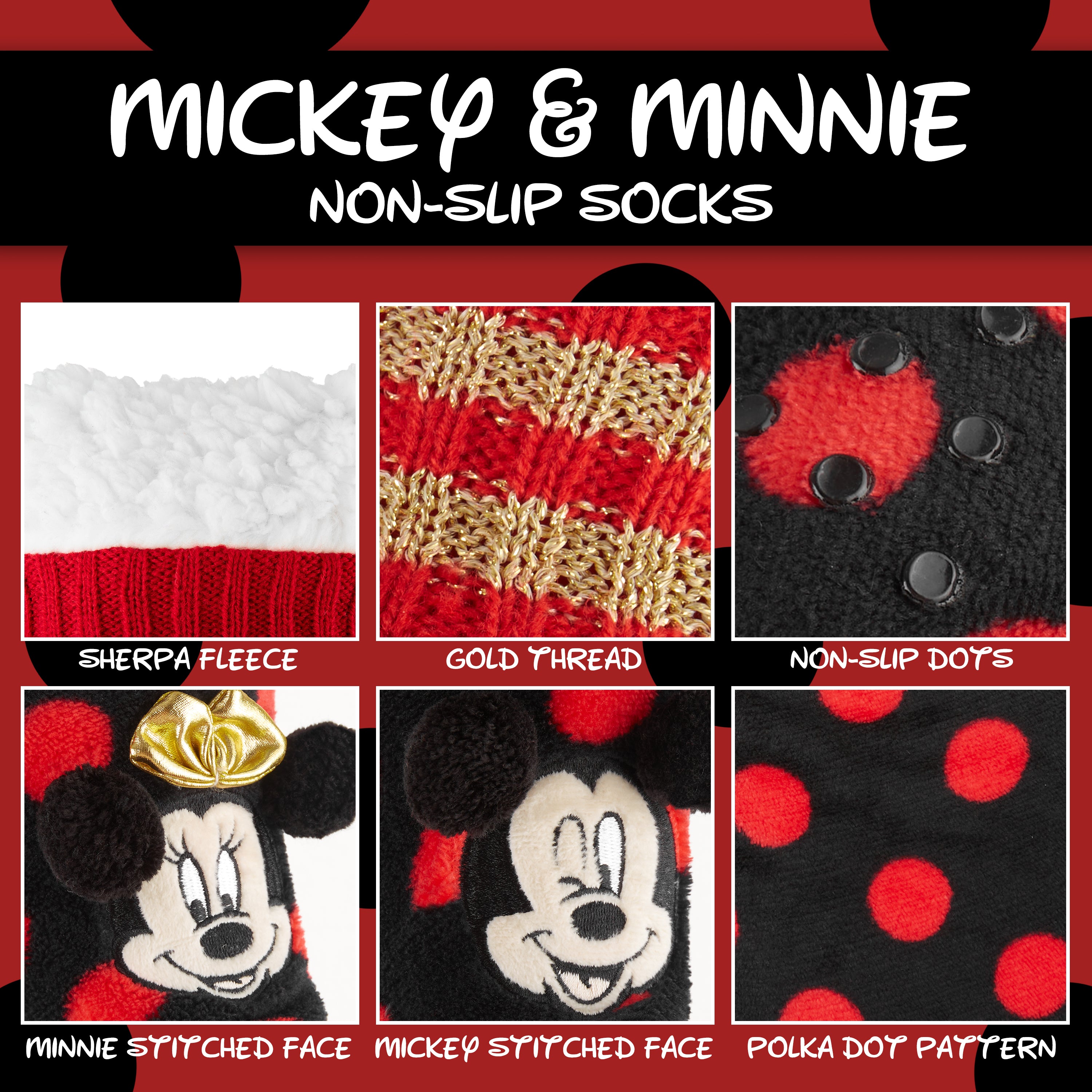 disney-minnie-chaussettes-chaussons-femme-polaire-antid-rapante image 6