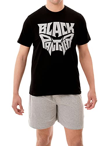 marvel-black-panther-pyjama-homme-noir-taille-l-manches-courtes image 5