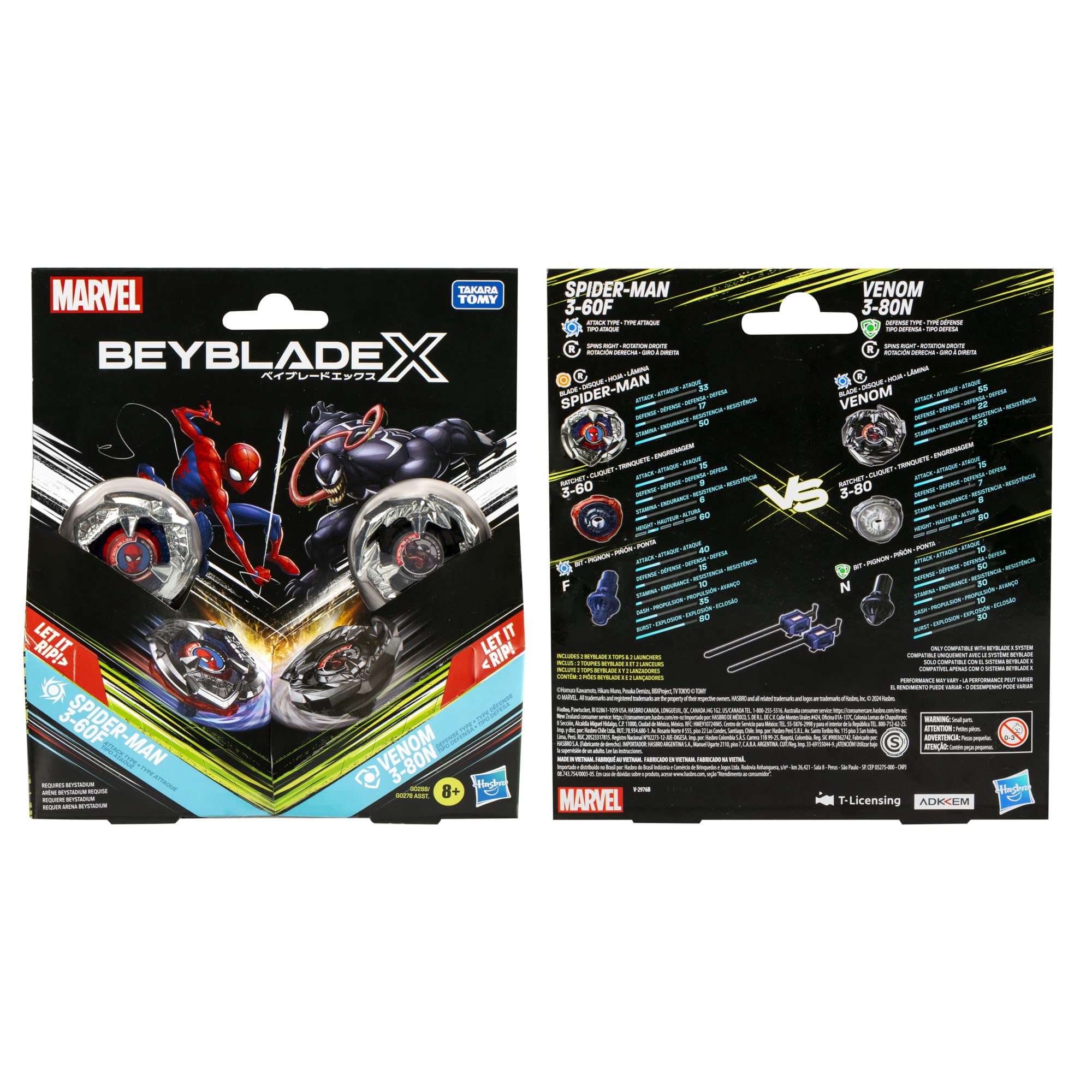 beyblade-x-marvel-spider-man-3-60f-vs-venom-3-80n-toupies-combat image 5
