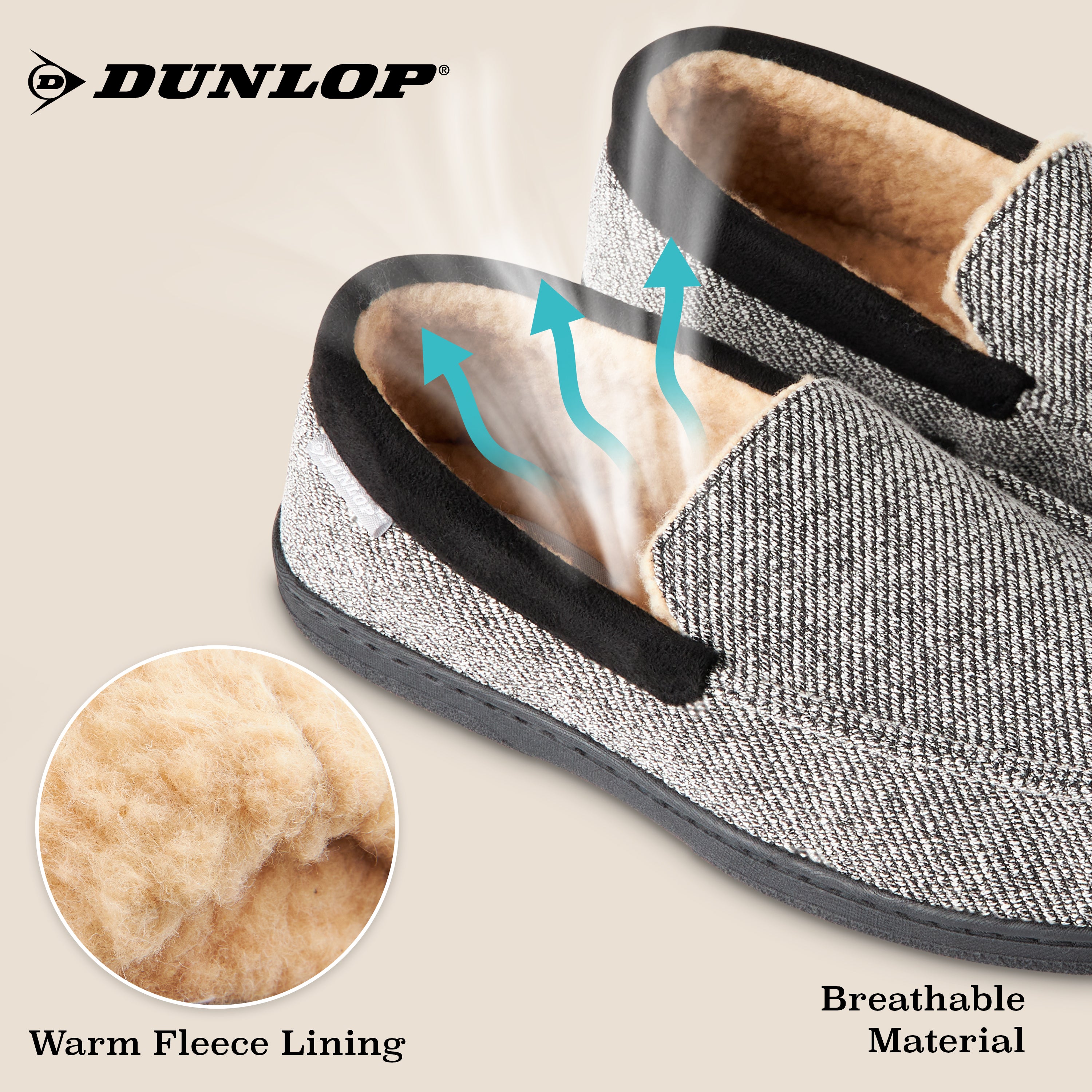 dunlop-mocassins-homme-fourr-s-m-moire-marine-respirant image 3
