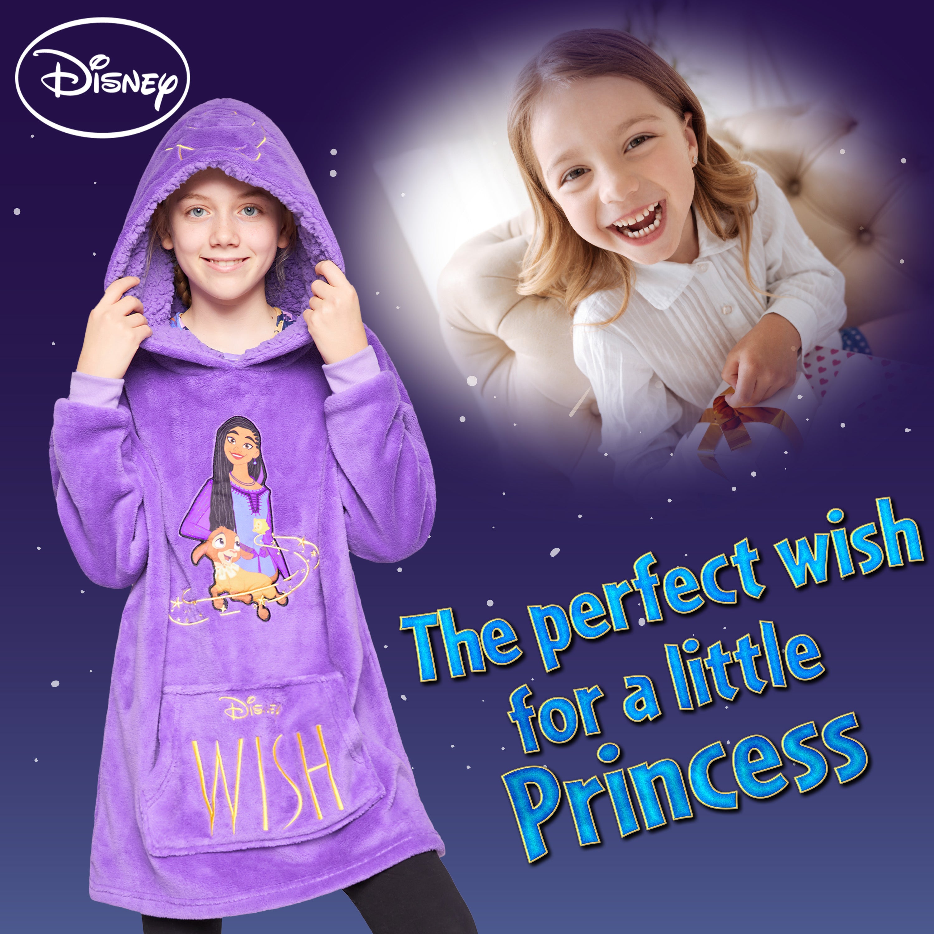 get-trend-boys-disney-wish-sweat-plaid-enfant-oversize-polaire image 3