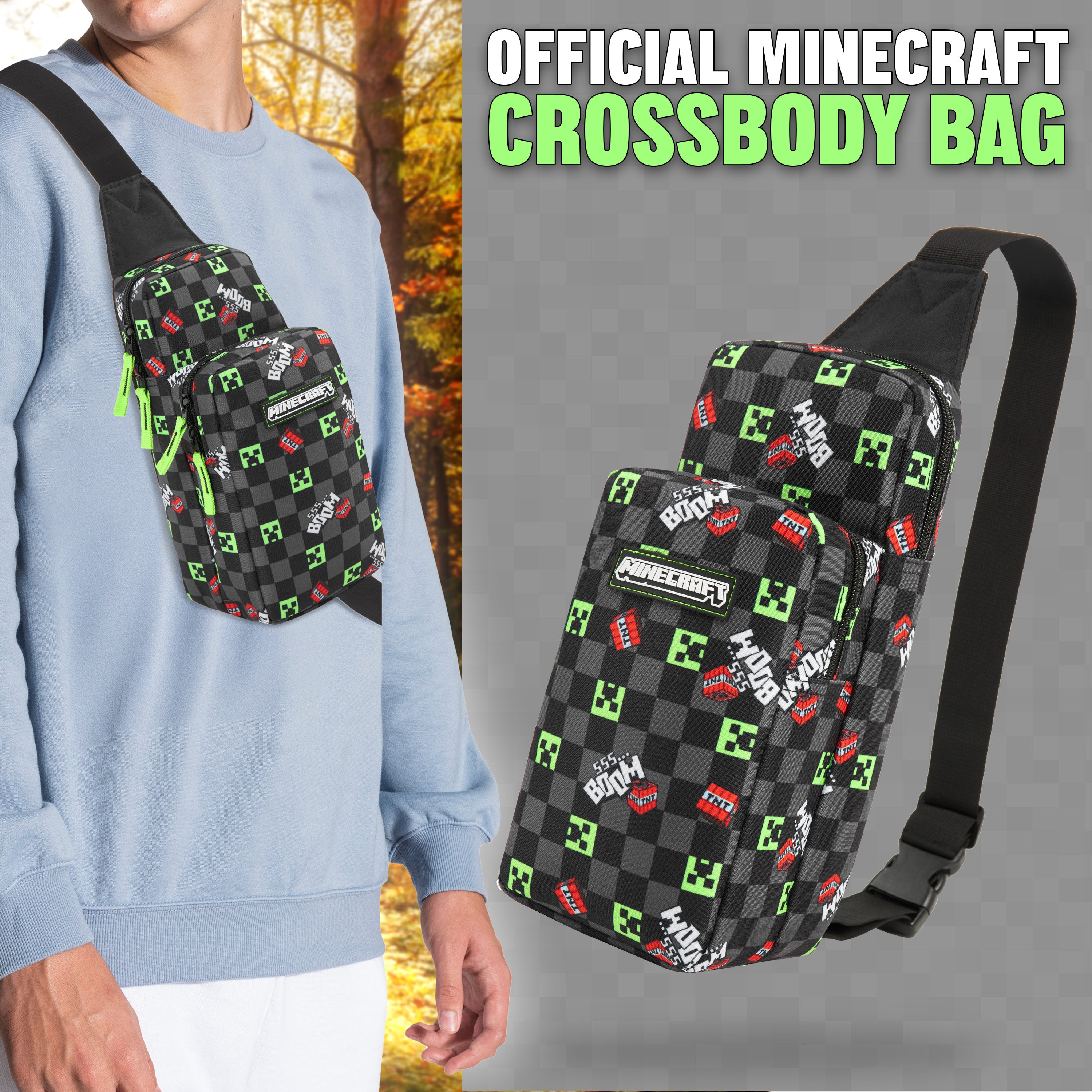 minecraft-sac-bandouli-re-creeper-enfant-sangle-ajustable image 2