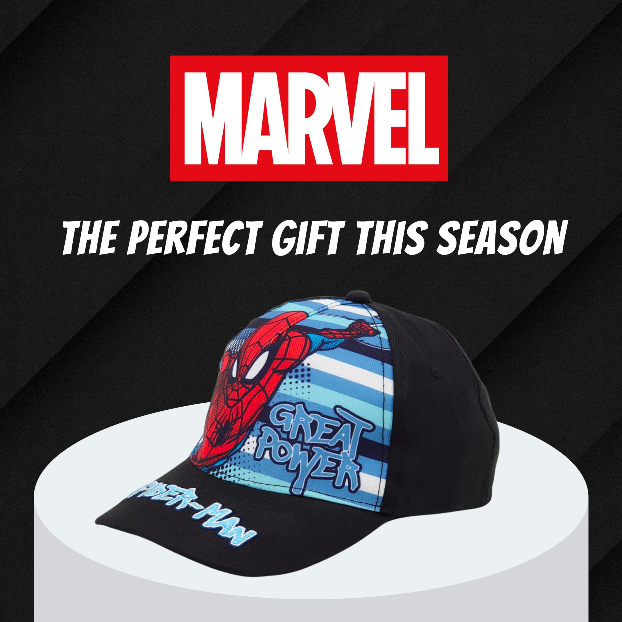 marvel-spiderman-casquette-gar-on-noire-r-glable image 7