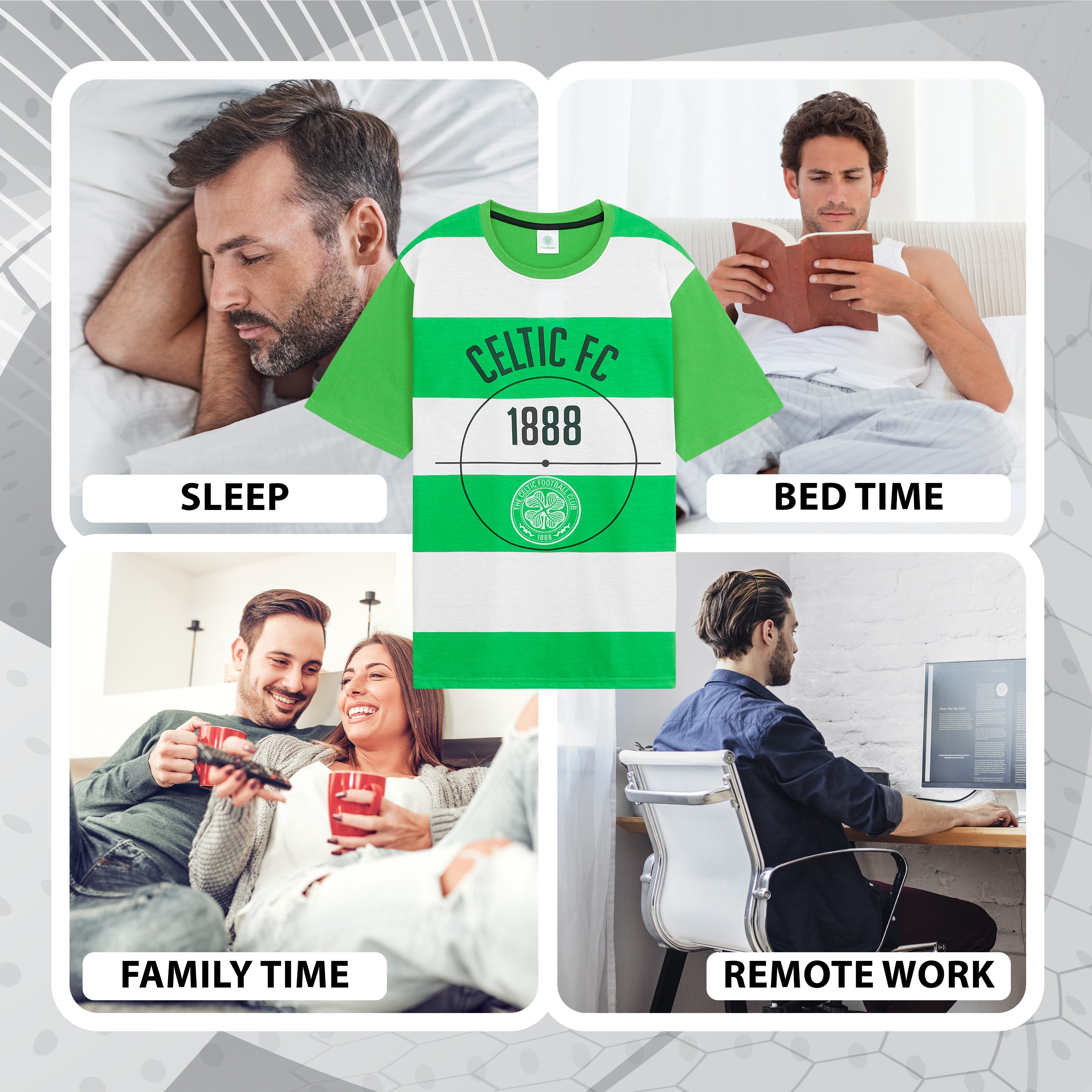 get-trend-celtic-pyjama-homme-short-t-shirt-taille-l-respirant image 4