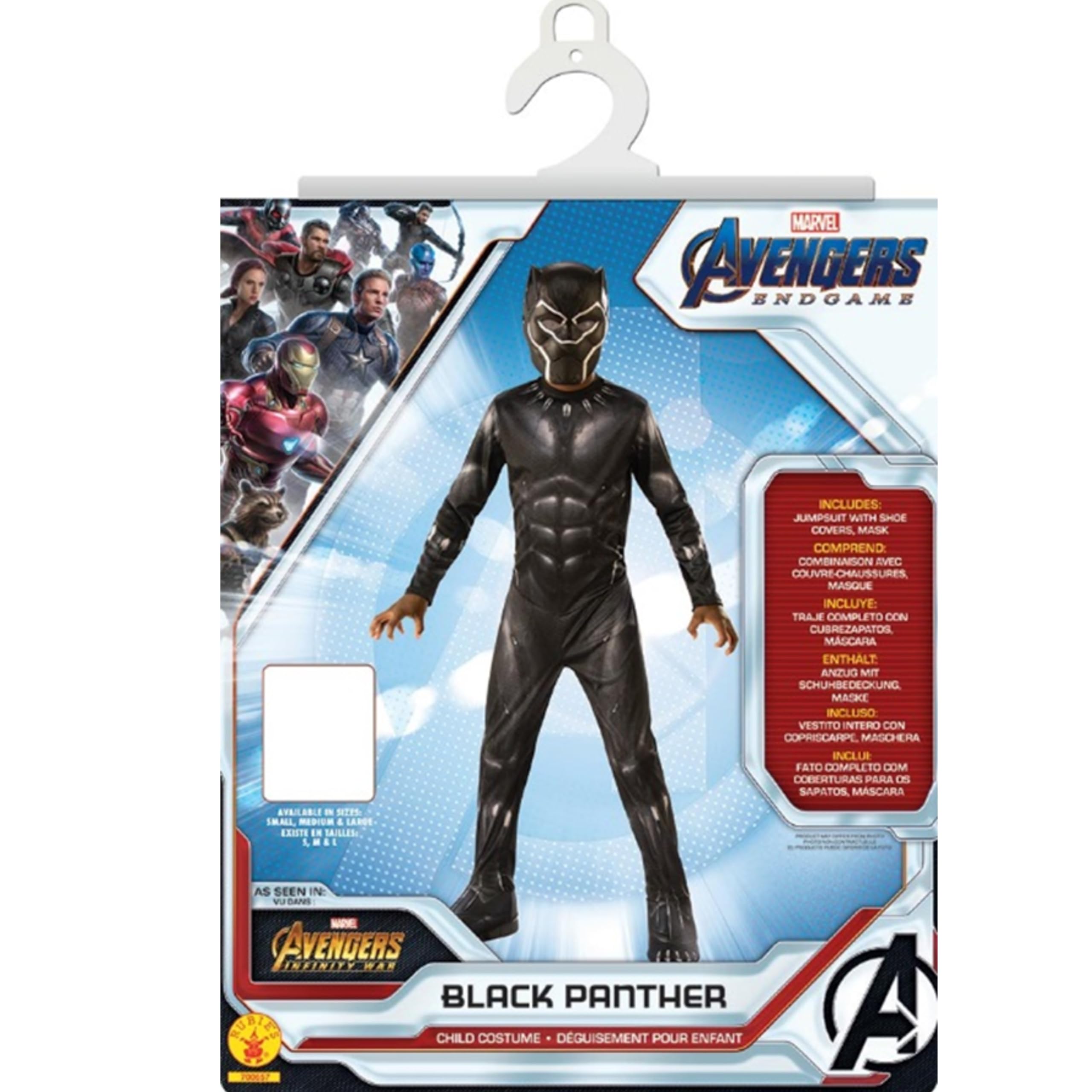 marvel-costumes-black-panther-d-guisement-enfant-5-6-ans-avec-masque image 2