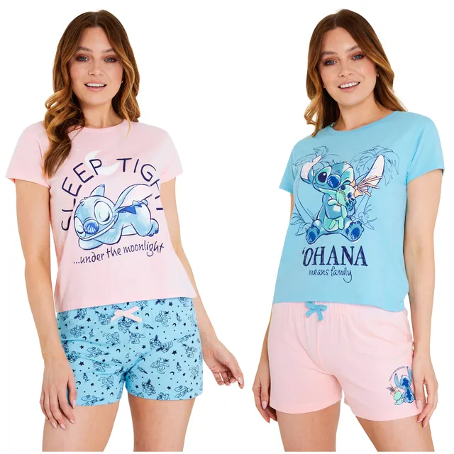 disney-stitch-pyjama-femme-manches-courtes-lot-de-2 image 1