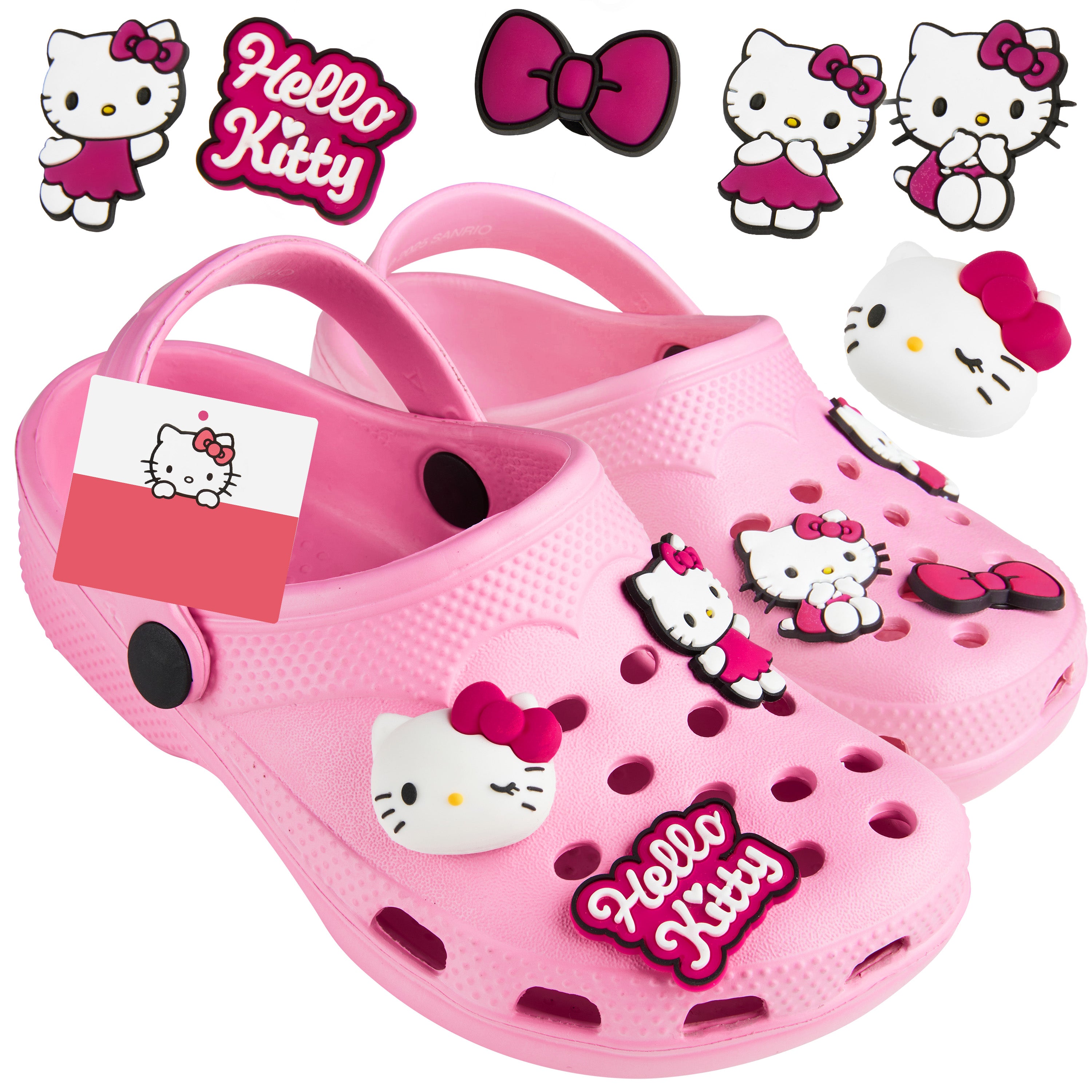 hello-kitty-clogs-fille-sabots-jardin-charms-amovibles image 2