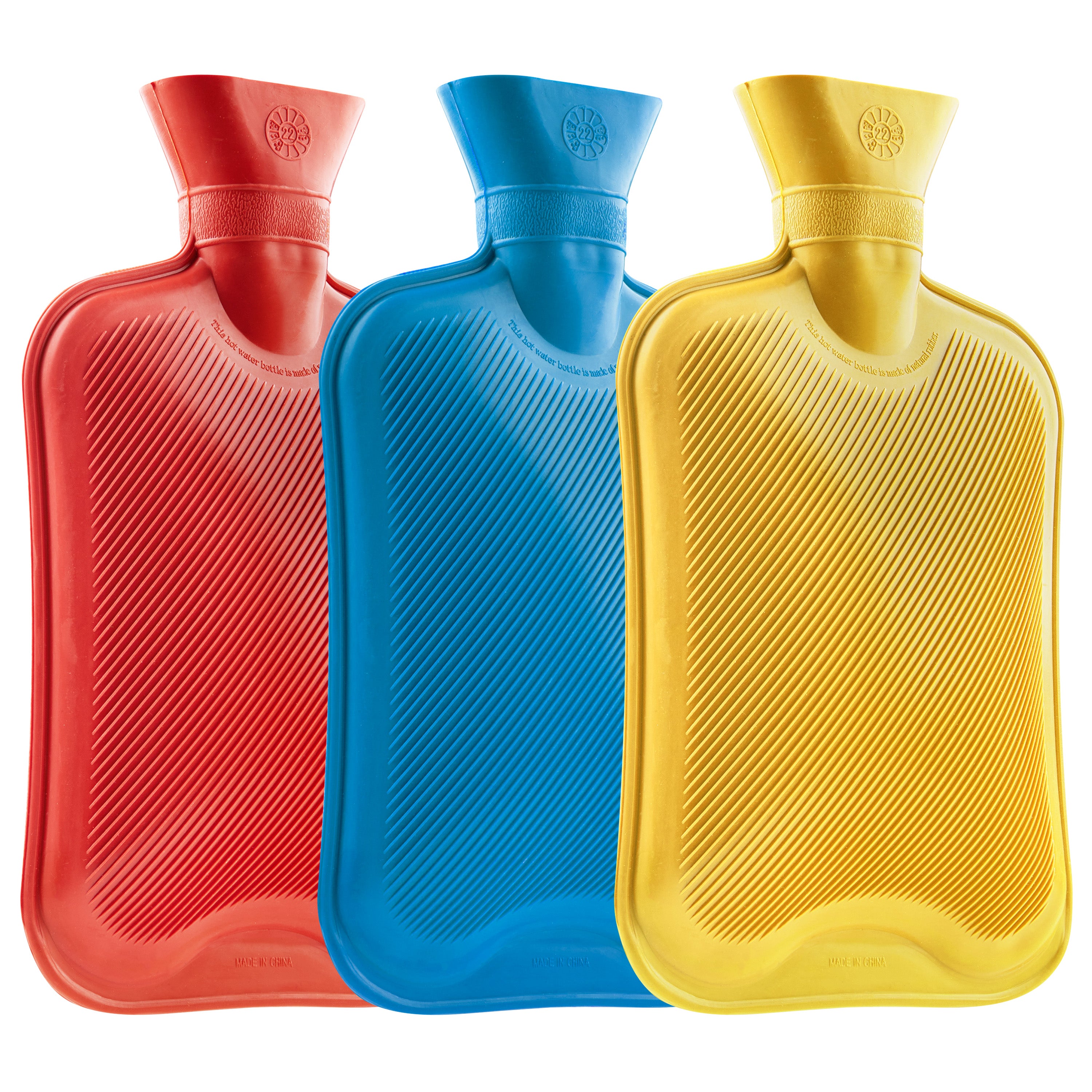 bouillotte-eau-caoutchouc-1-8l-lot-3-bleu-rouge-jaune image 1