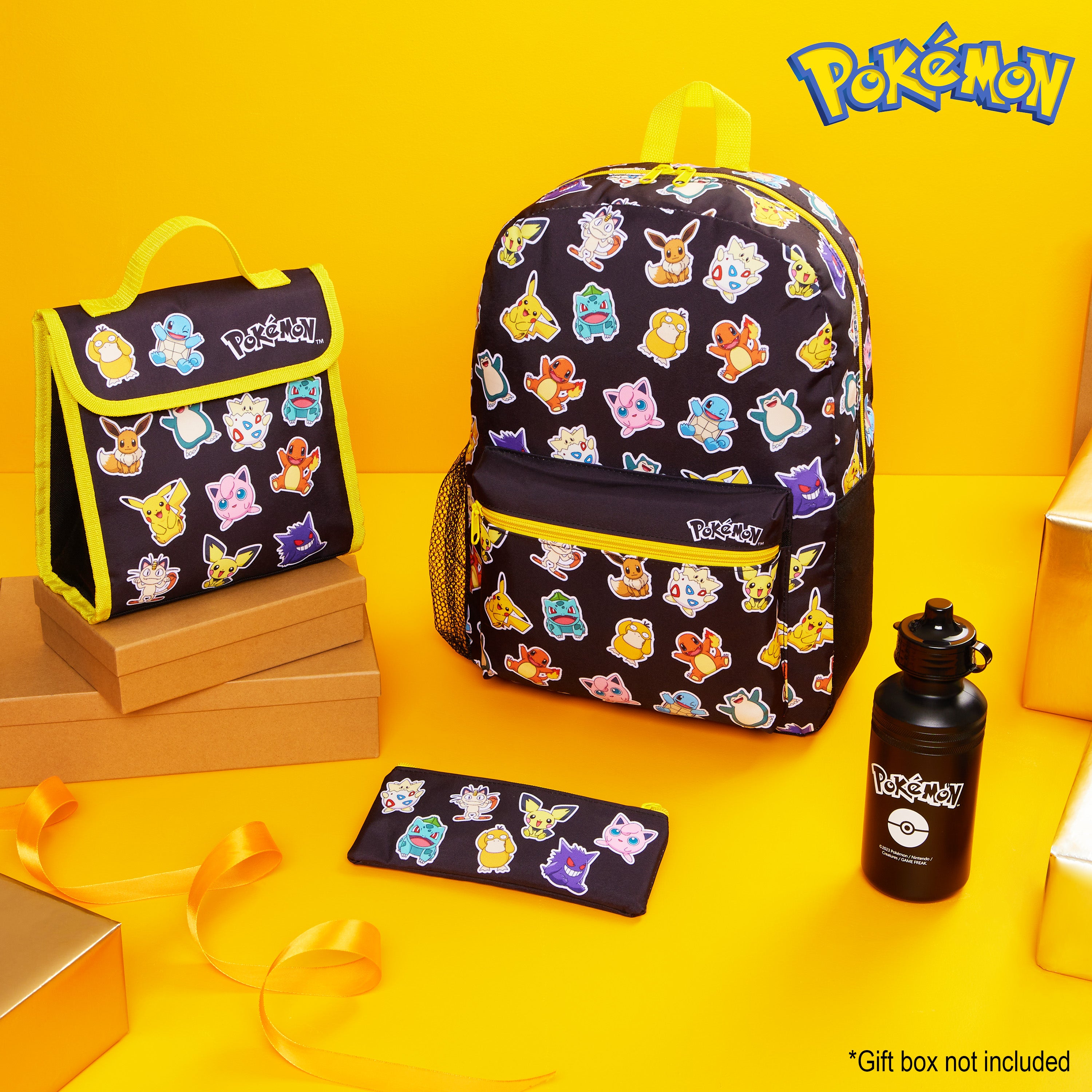 get-trend-school-supplies-pok-mon-cartable-4-pi-ces-noir-gourde image 5