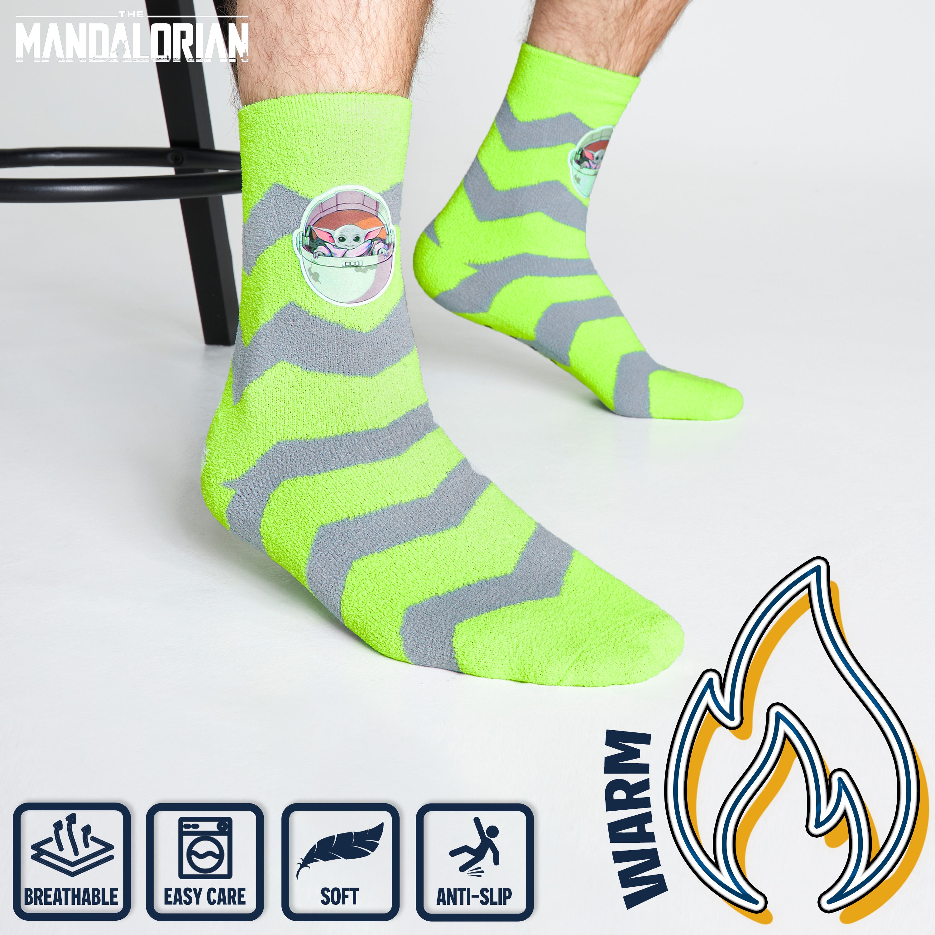 disney-mandalorian-chaussettes-pilou-homme-baby-yoda-lot-2-antid-rapant image 6