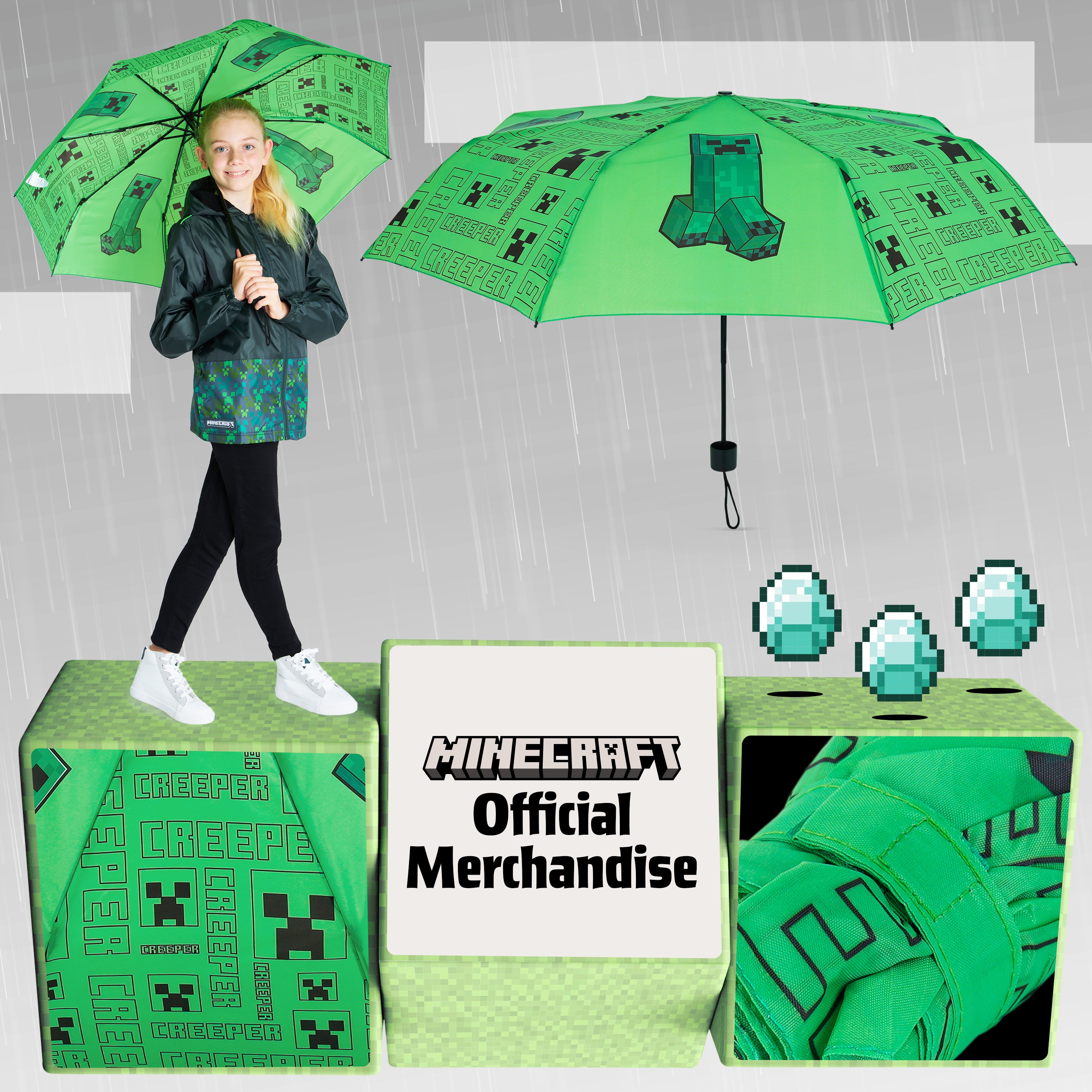 minecraft-parapluie-pliable-enfant-t-lescopique-l-ger-bouton image 5