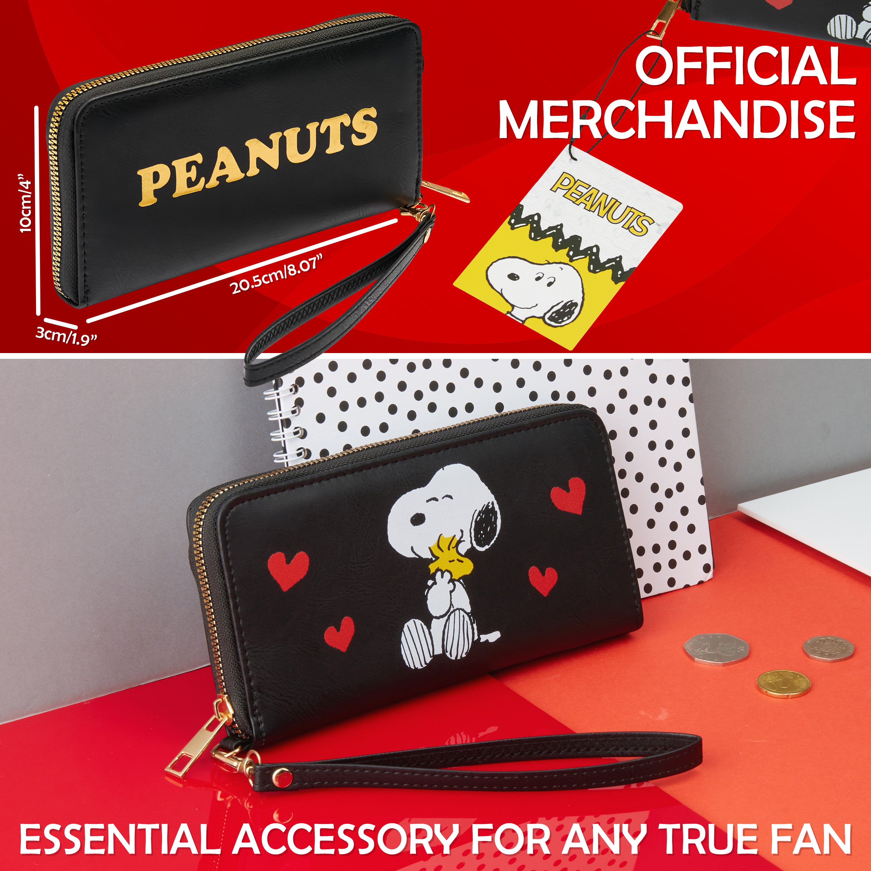 peanuts-snoopy-portefeuille-zip-femme-zipp-cartes image 5