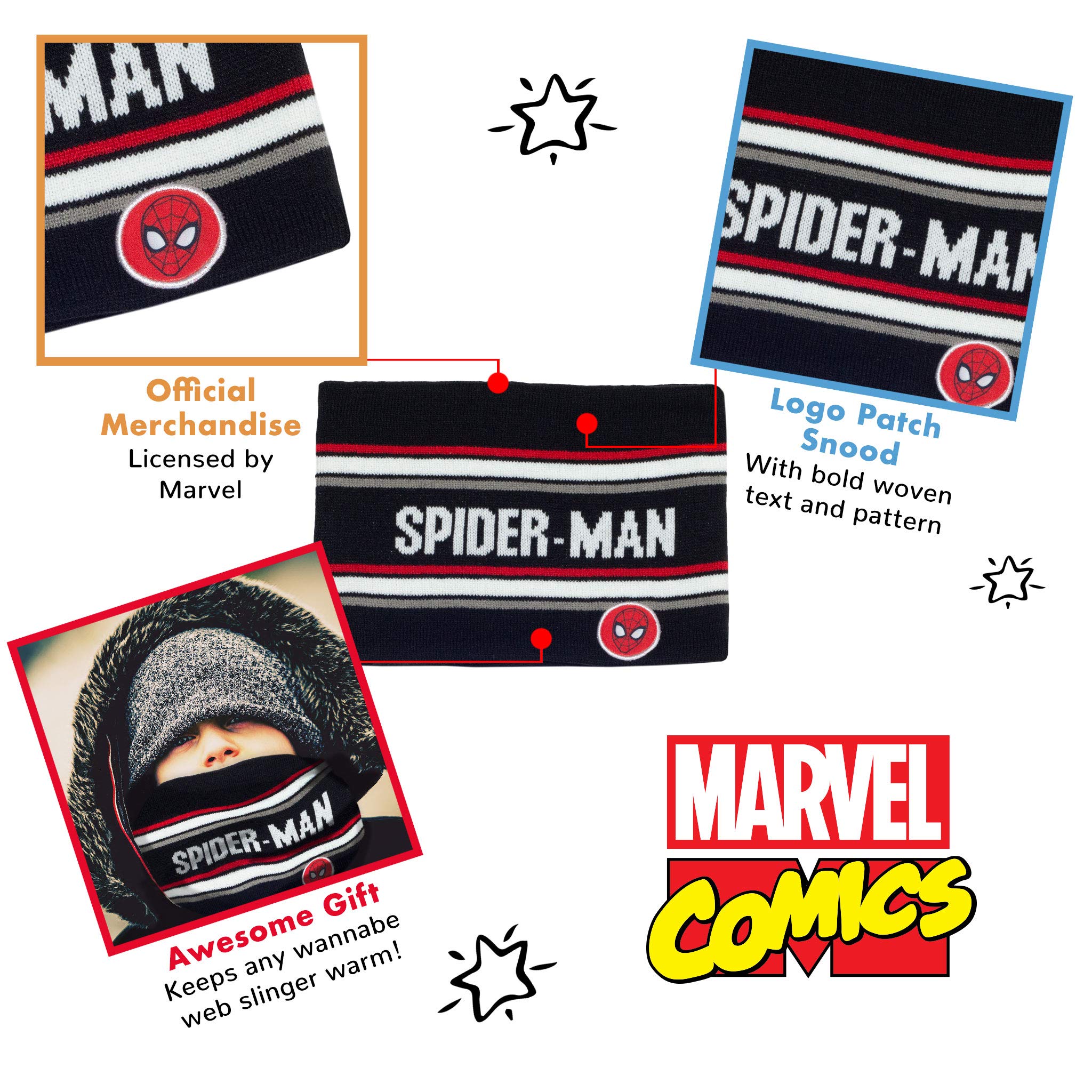 marvel-spider-man-snood-tour-de-cou-noir-fille image 2
