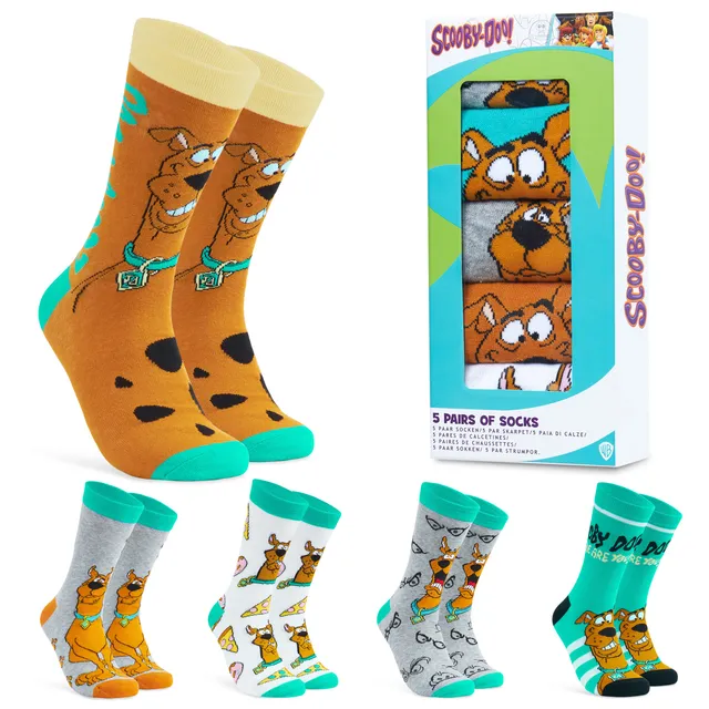 scooby-doo-chaussettes-homme-lot-5-coton-crew image 1