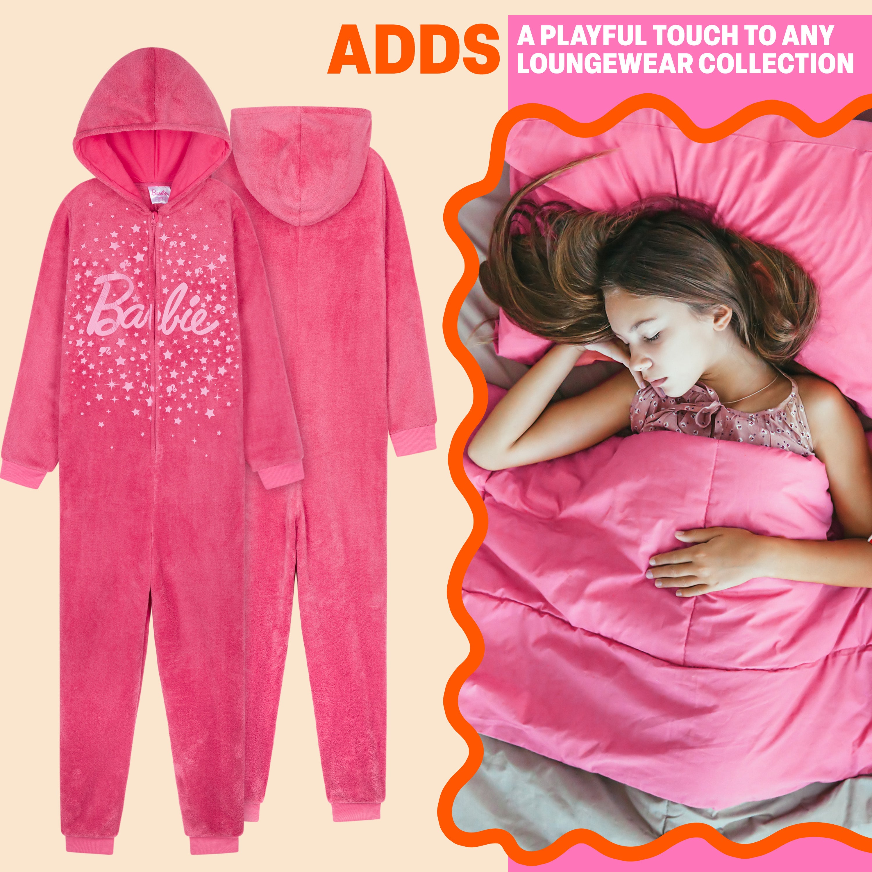 barbie-combinaison-pyjama-fille-polaire-3-4-ans-capuche image 5