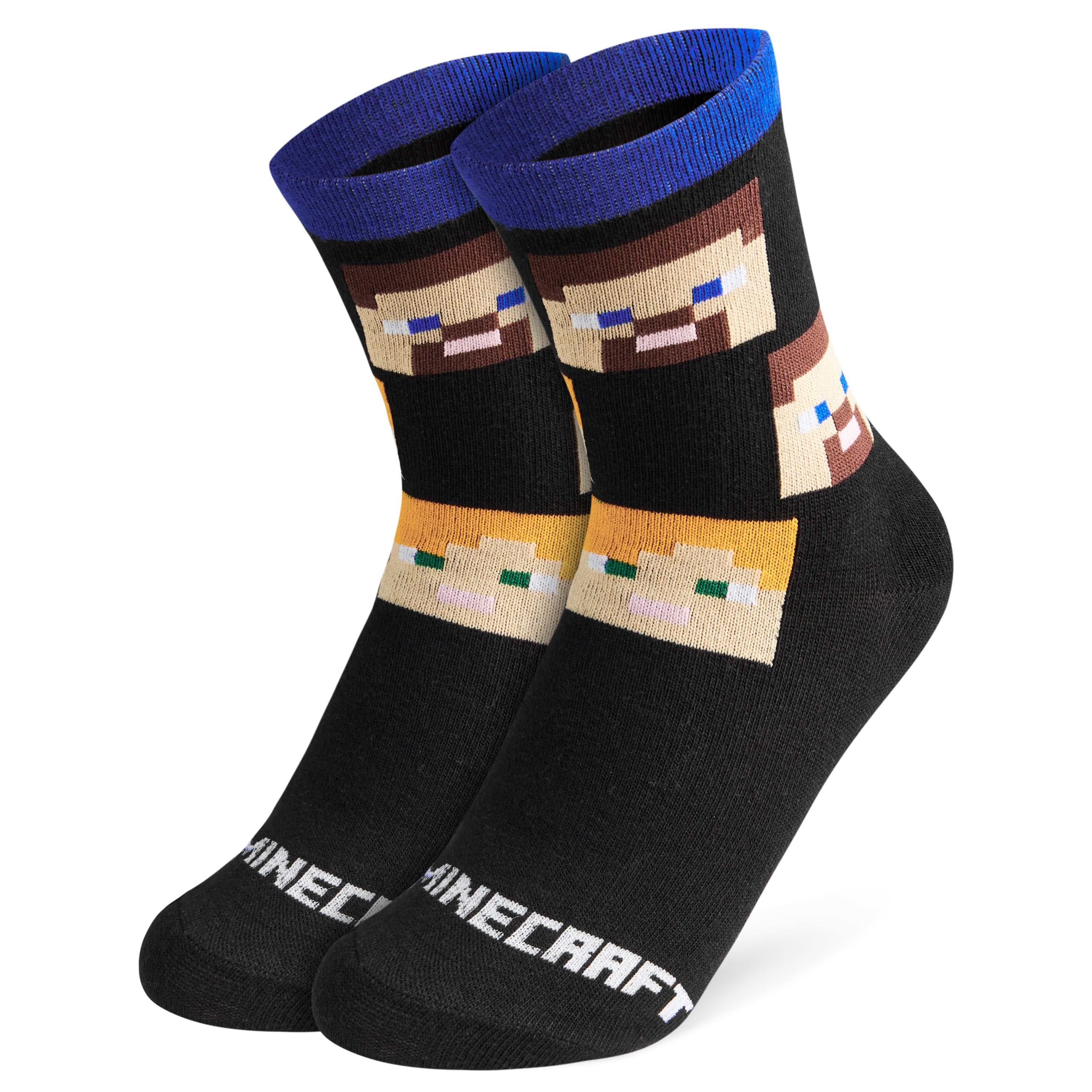 minecraft-creeper-chaussettes-mi-mollet-enfant-lot-5-paires-respirant image 4