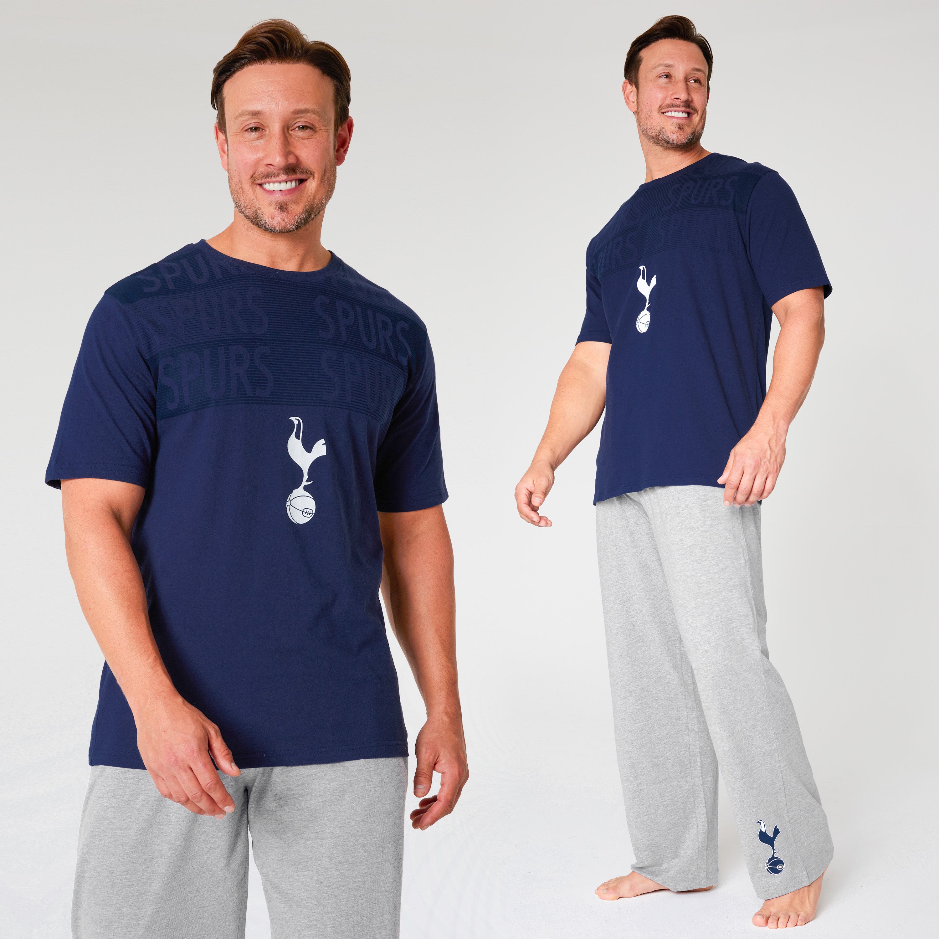 tottenham-hotspur-pyjama-homme-bleu-marine-gris-t-shirt image 2