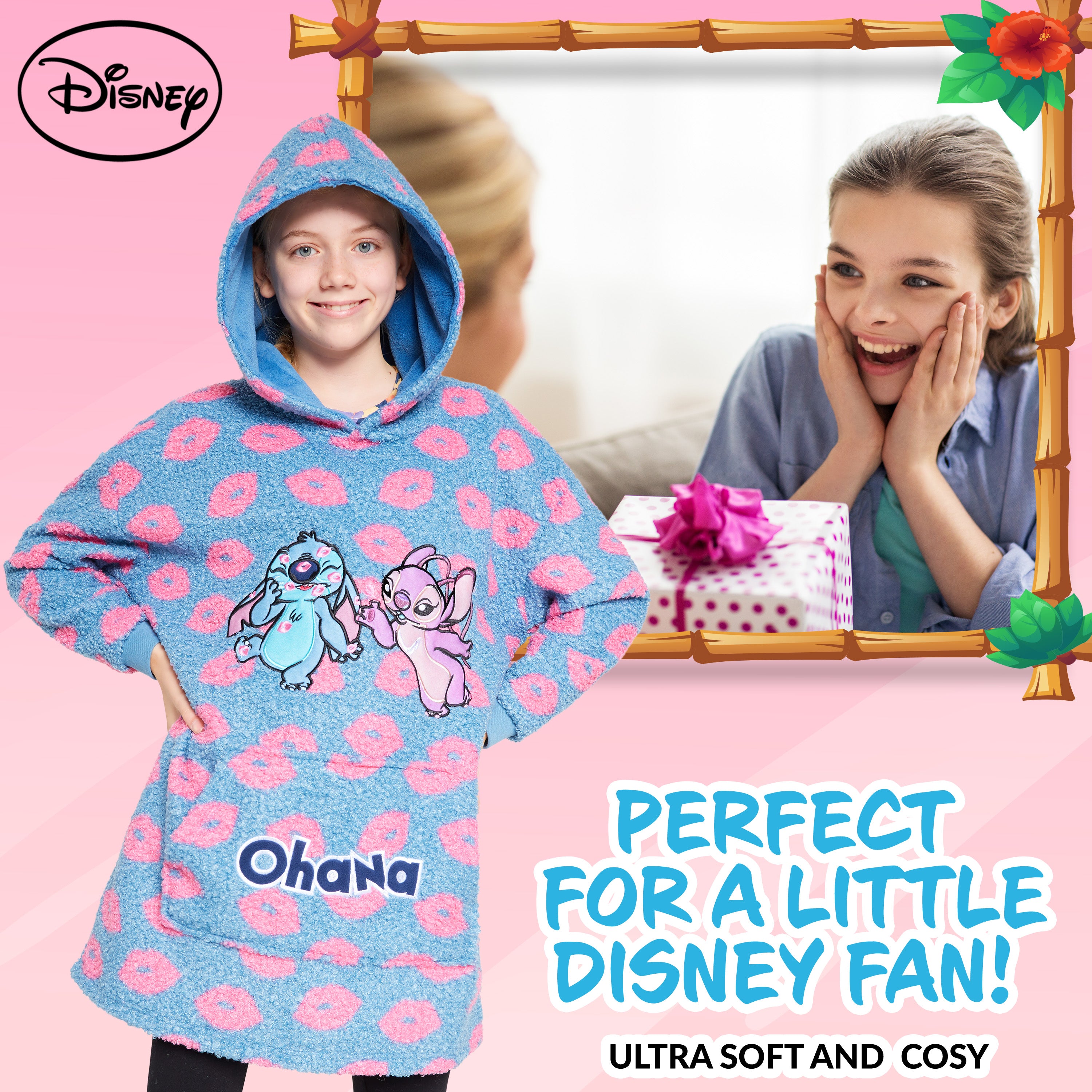 disney-stitch-sweat-plaid-enfant-bleu-stitch-angel-polaire image 2