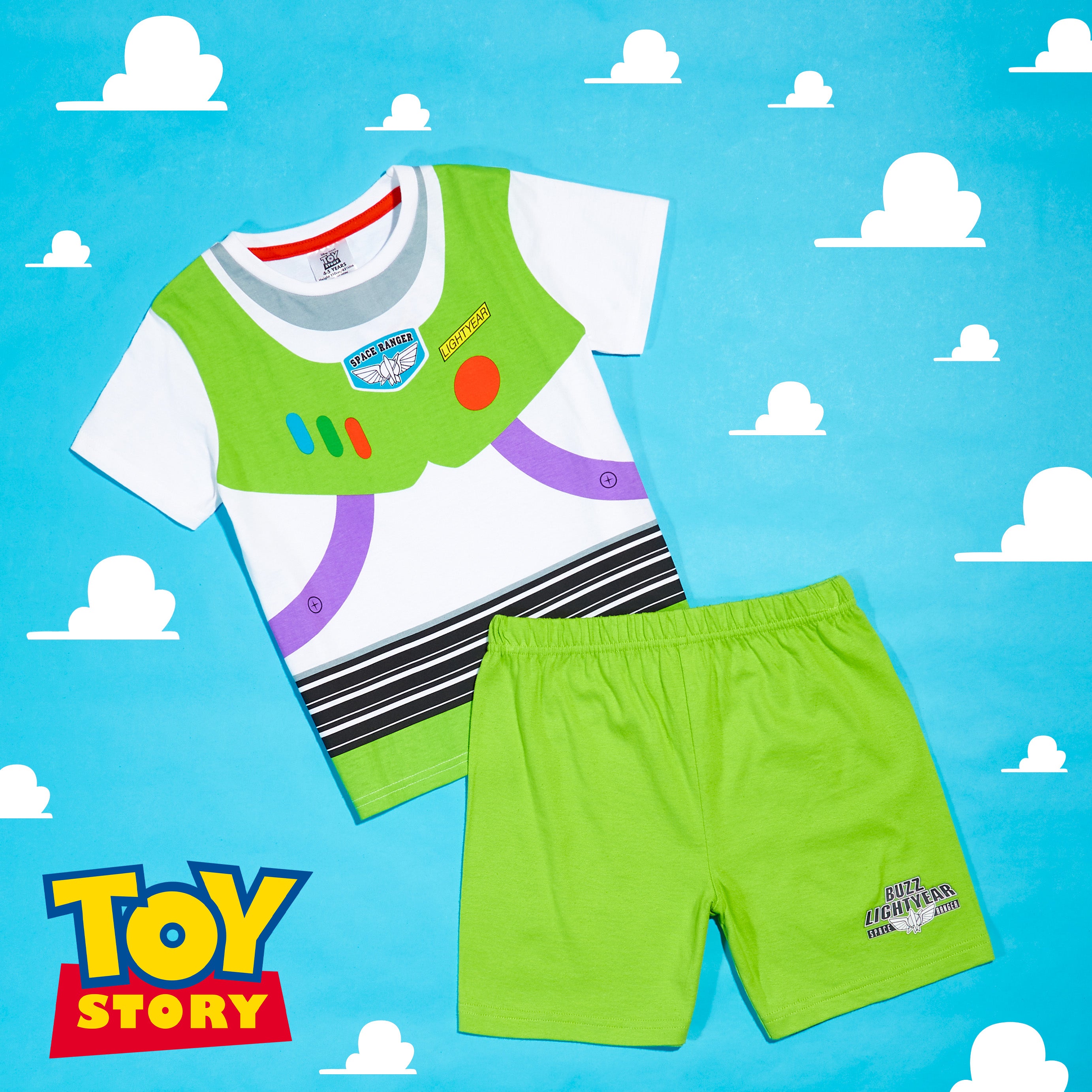 disney-toy-story-pyjama-court-gar-on-buzz-5-6-ans-coton image 3