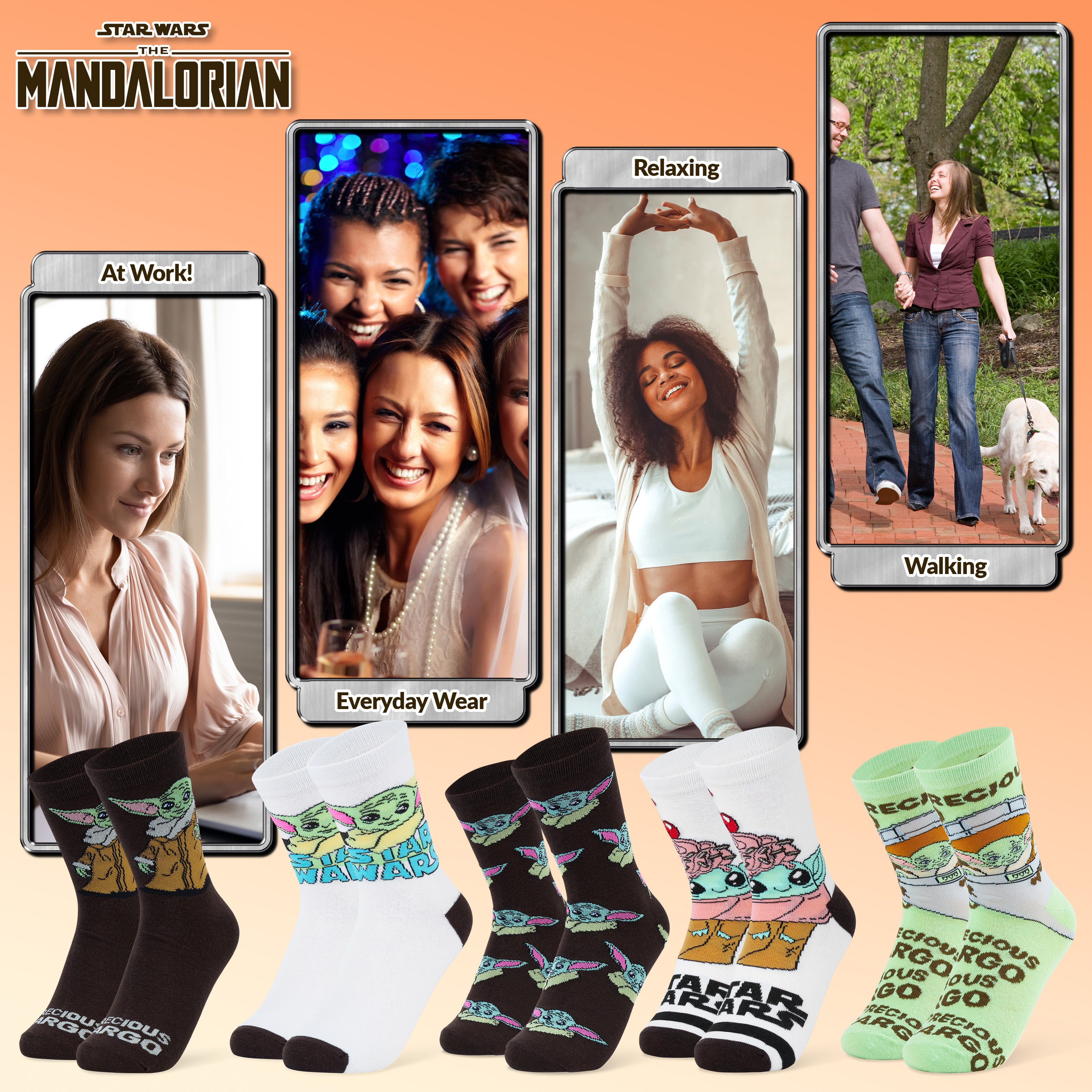 disney-mandalorian-chaussettes-baby-yoda-grogu-lot-5-coton image 5